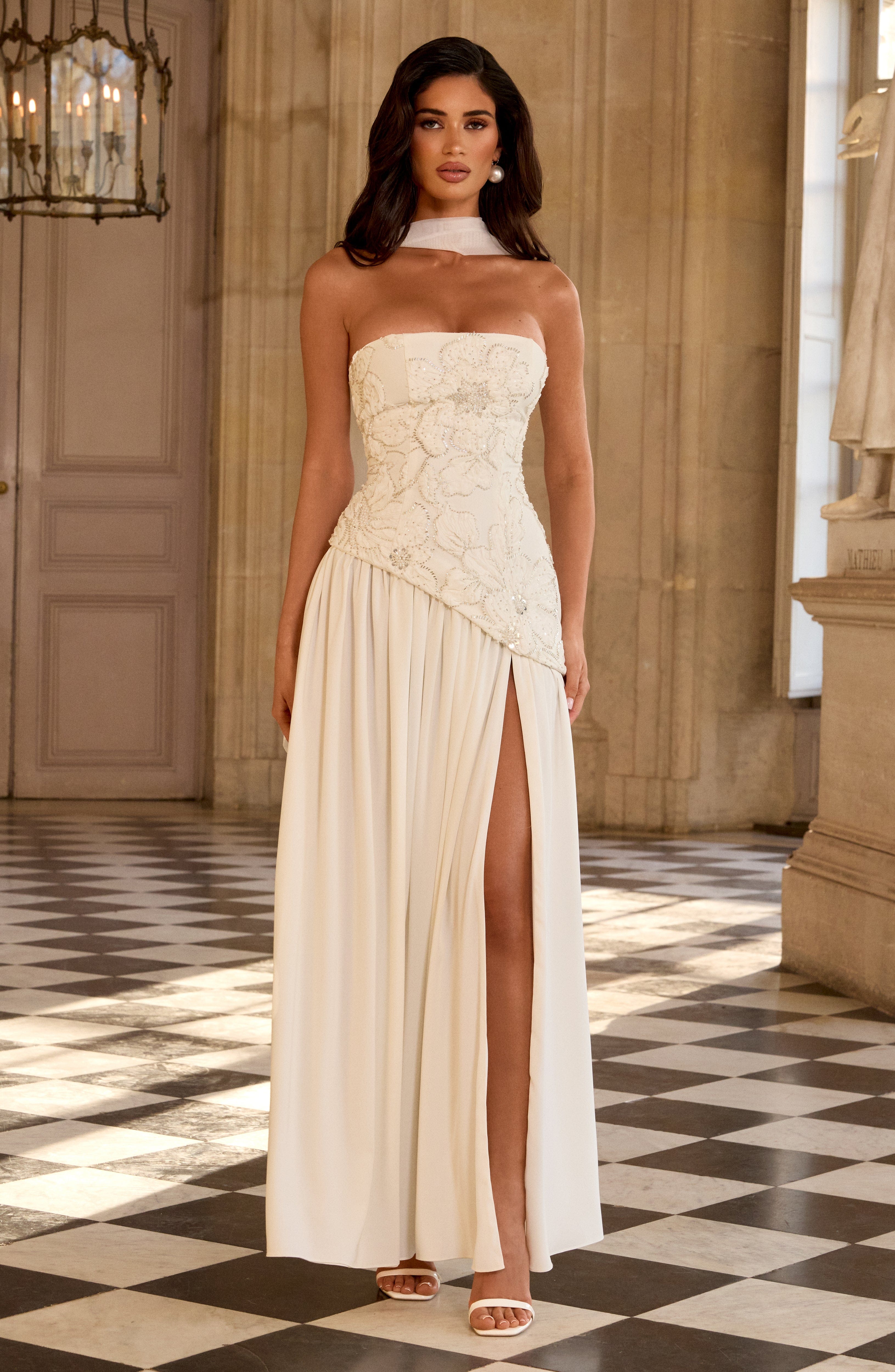 minilena Anneliese Maxi Dress Ivory