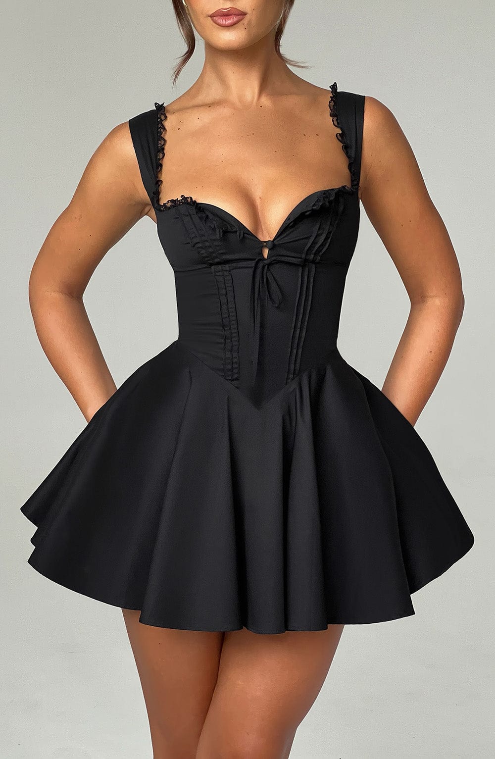 minilena Antonella Mini Dress Black