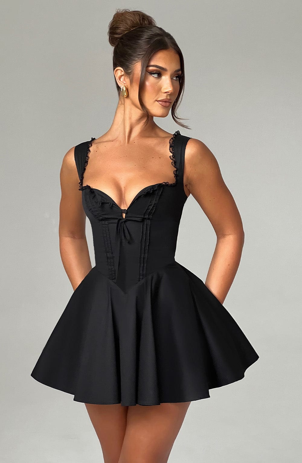 minilena Antonella Mini Dress Black