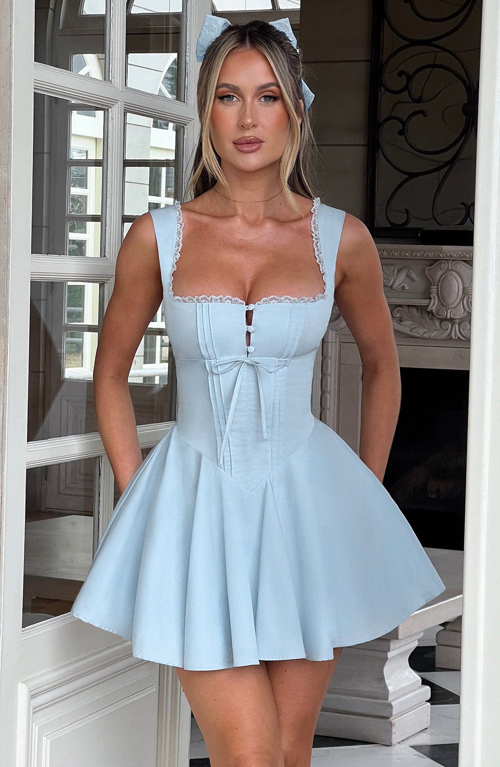 minilena Antonella Mini Dress Blue