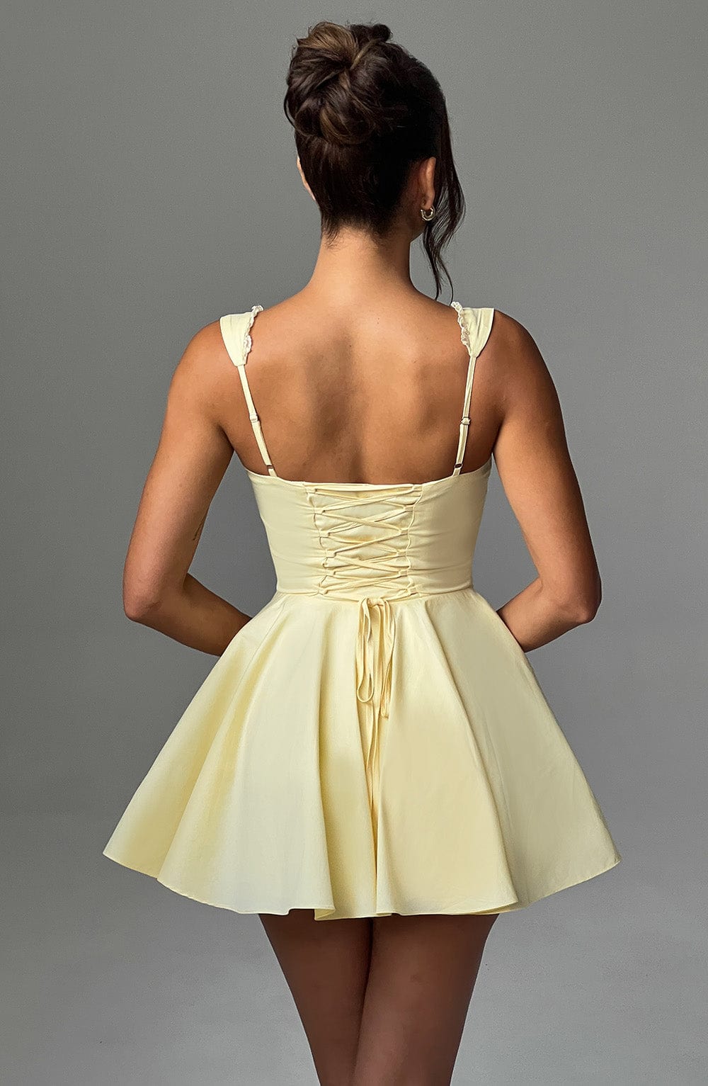 minilena Antonella Mini Dress Lemon