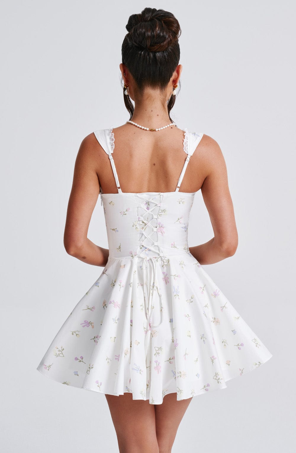 minilena Antonella Mini Dress Multi Floral Print