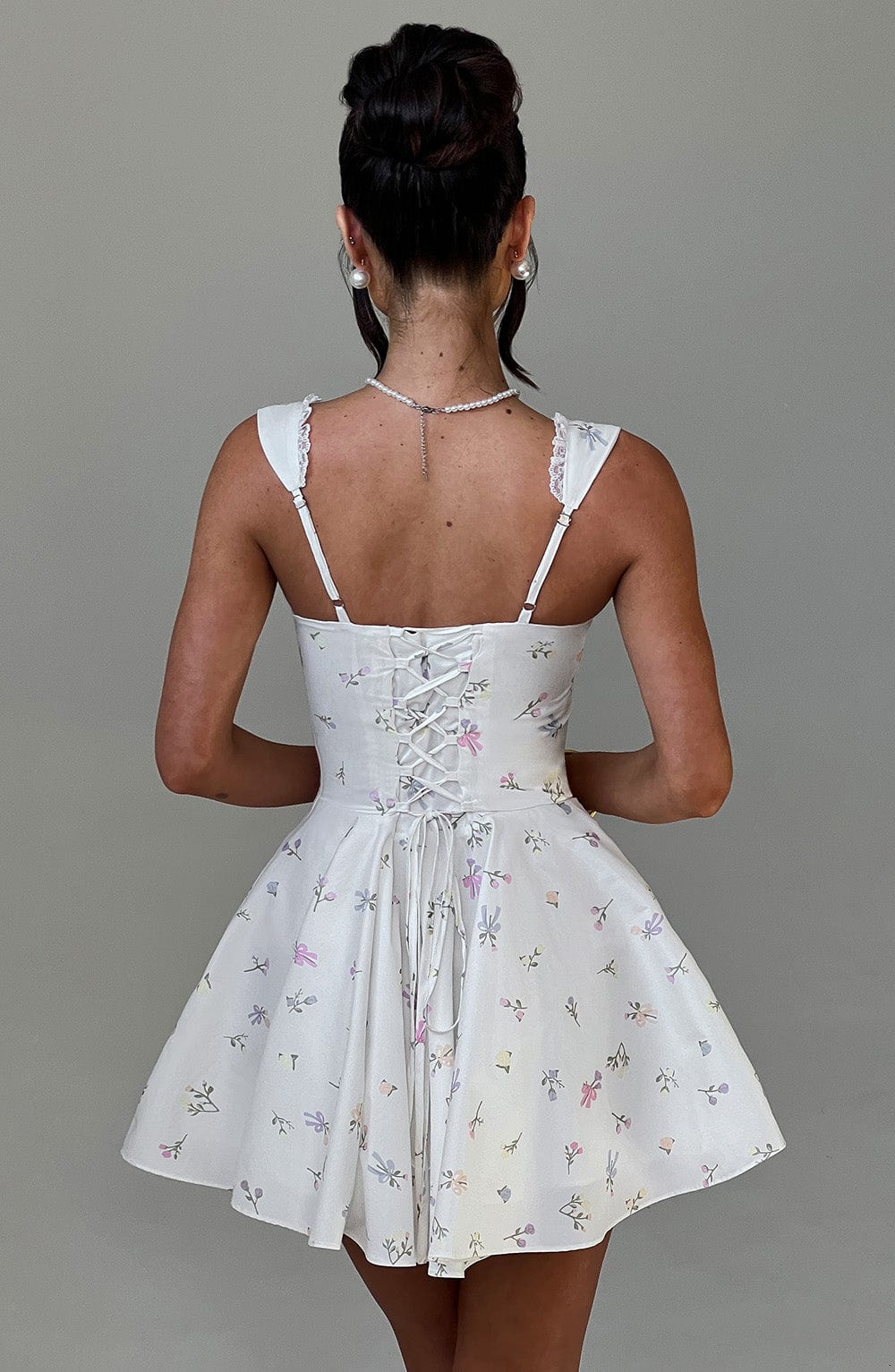 minilena Antonella Mini Dress Multi Floral Print