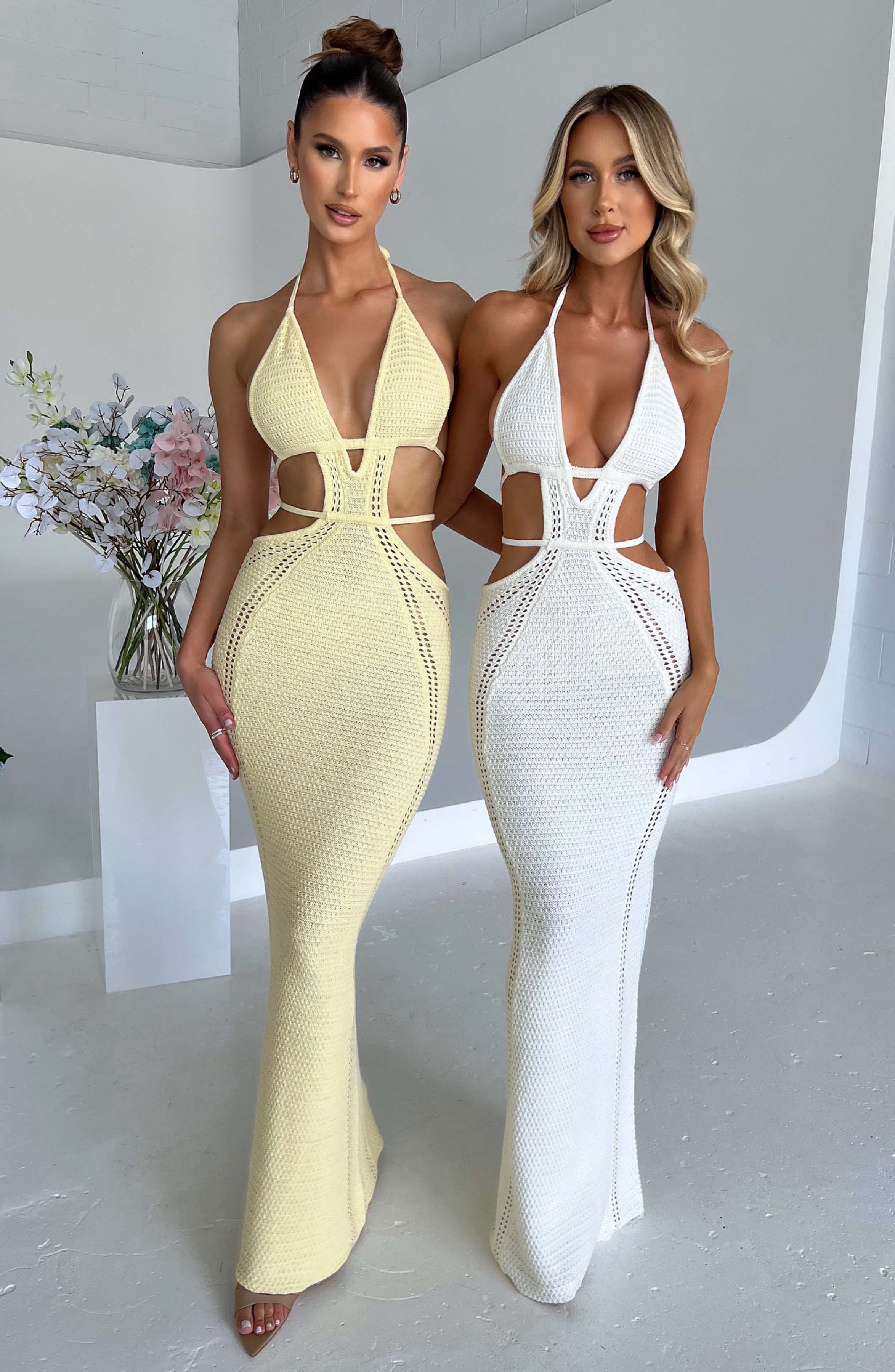minilena Arabella Maxi Dress White