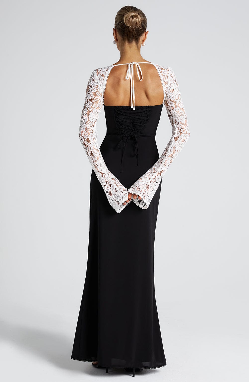 minilena Aria Maxi Dress Black/White