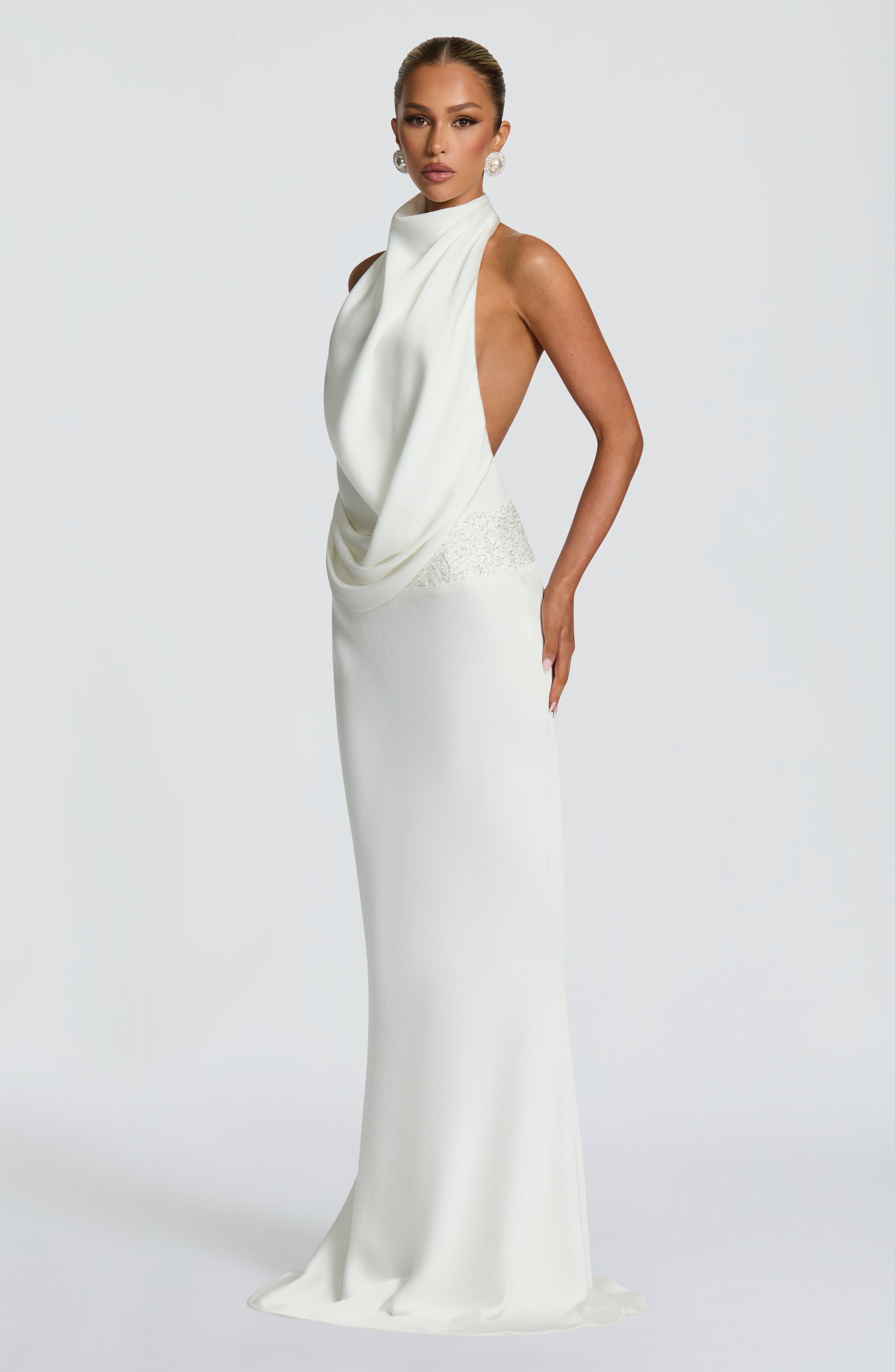minilena Armelle Maxi Dress Ivory