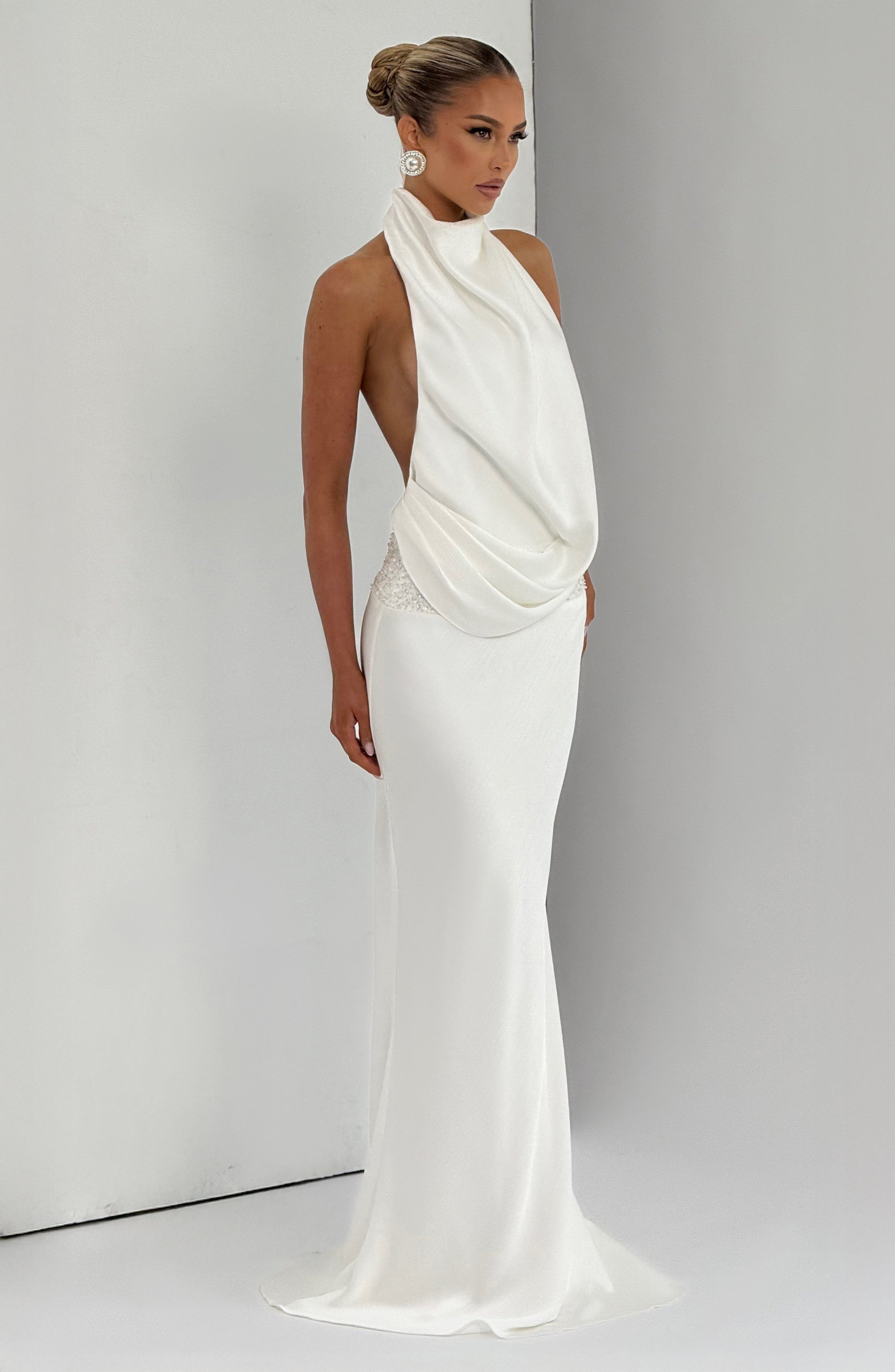 minilena Armelle Maxi Dress Ivory