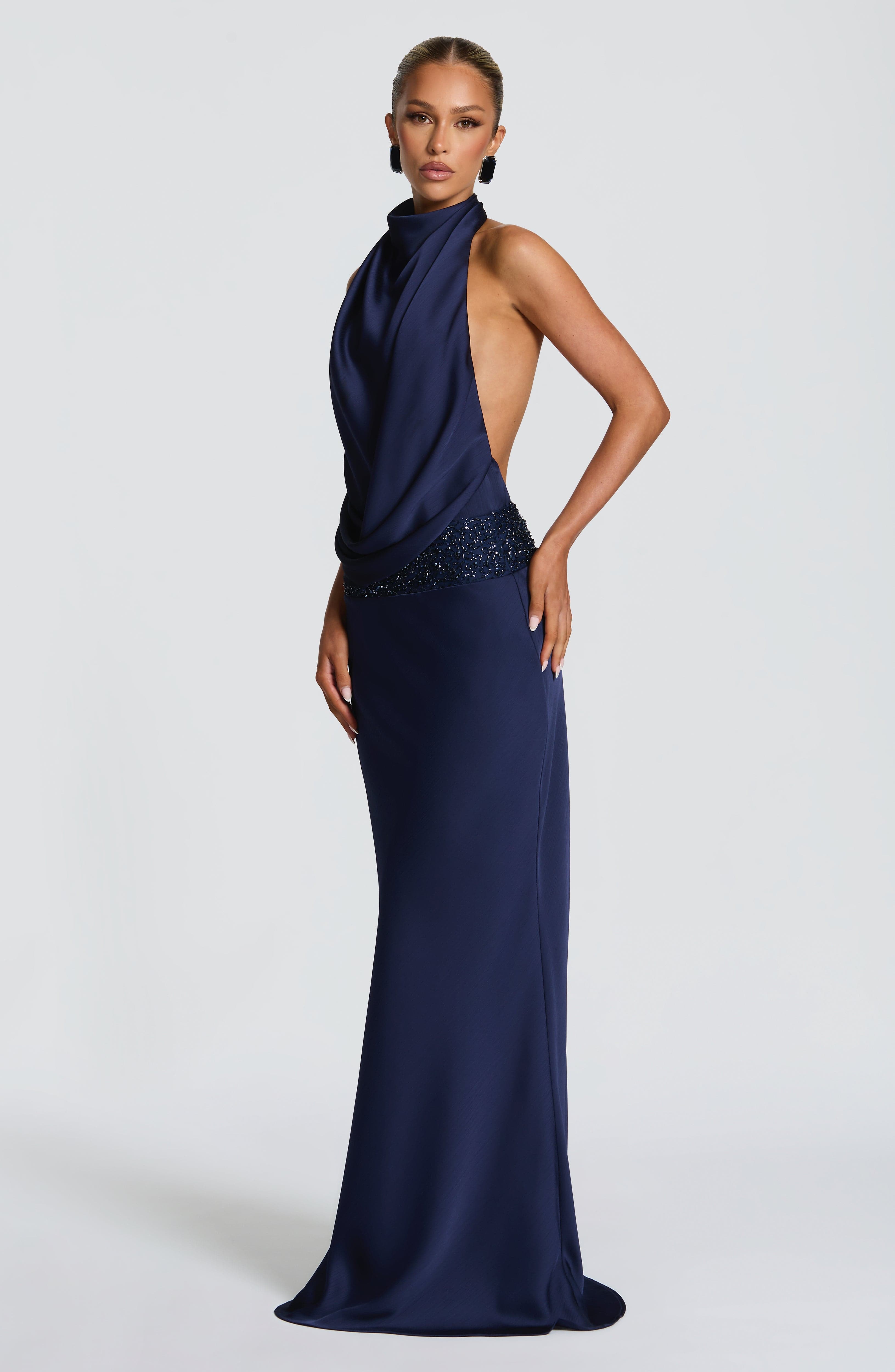 minilena Armelle Maxi Dress Navy