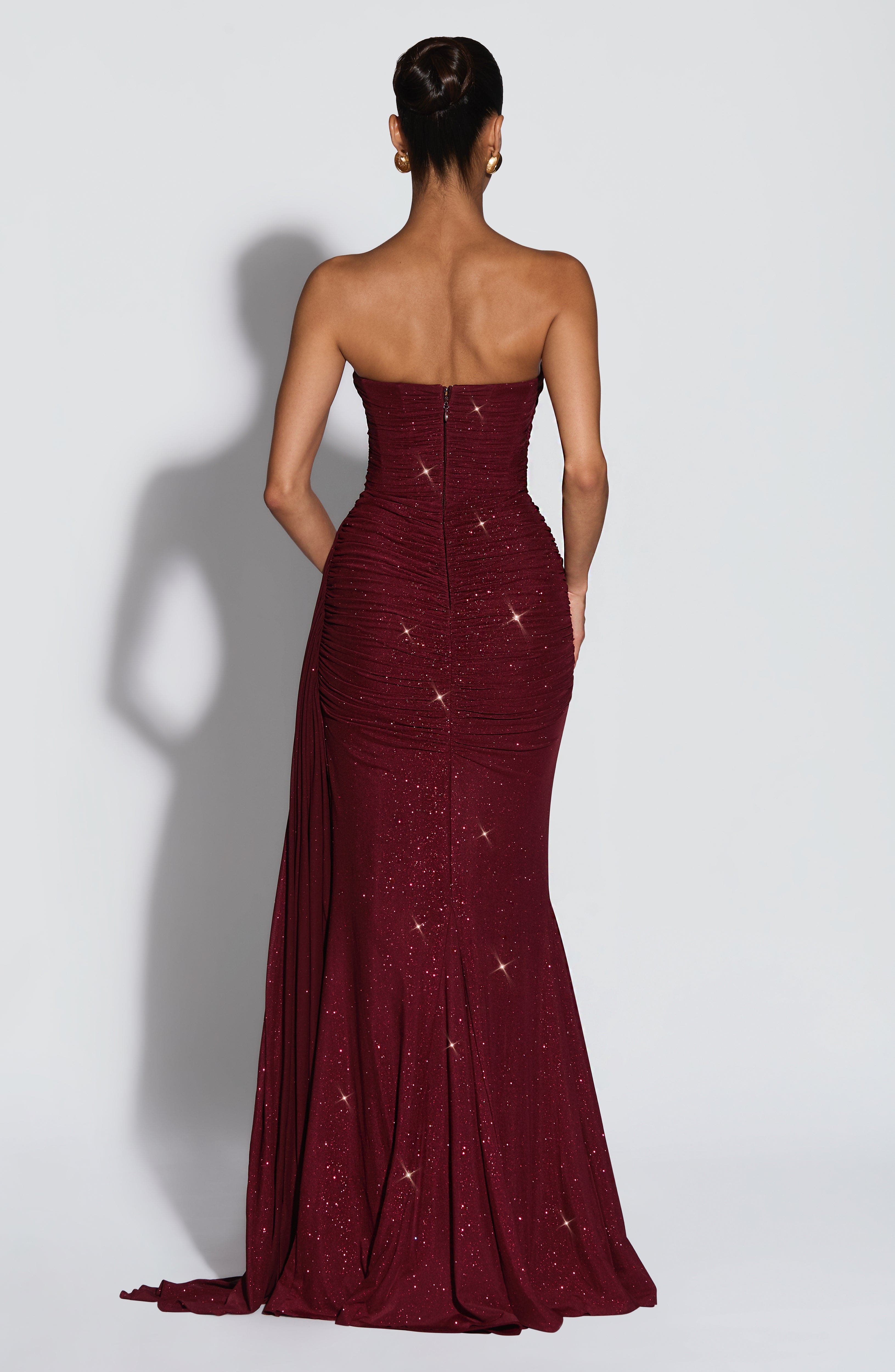 minilena Ashika Maxi Dress Wine Sparkle