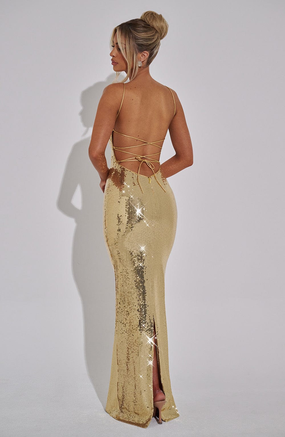minilena Atari Maxi Dress Gold