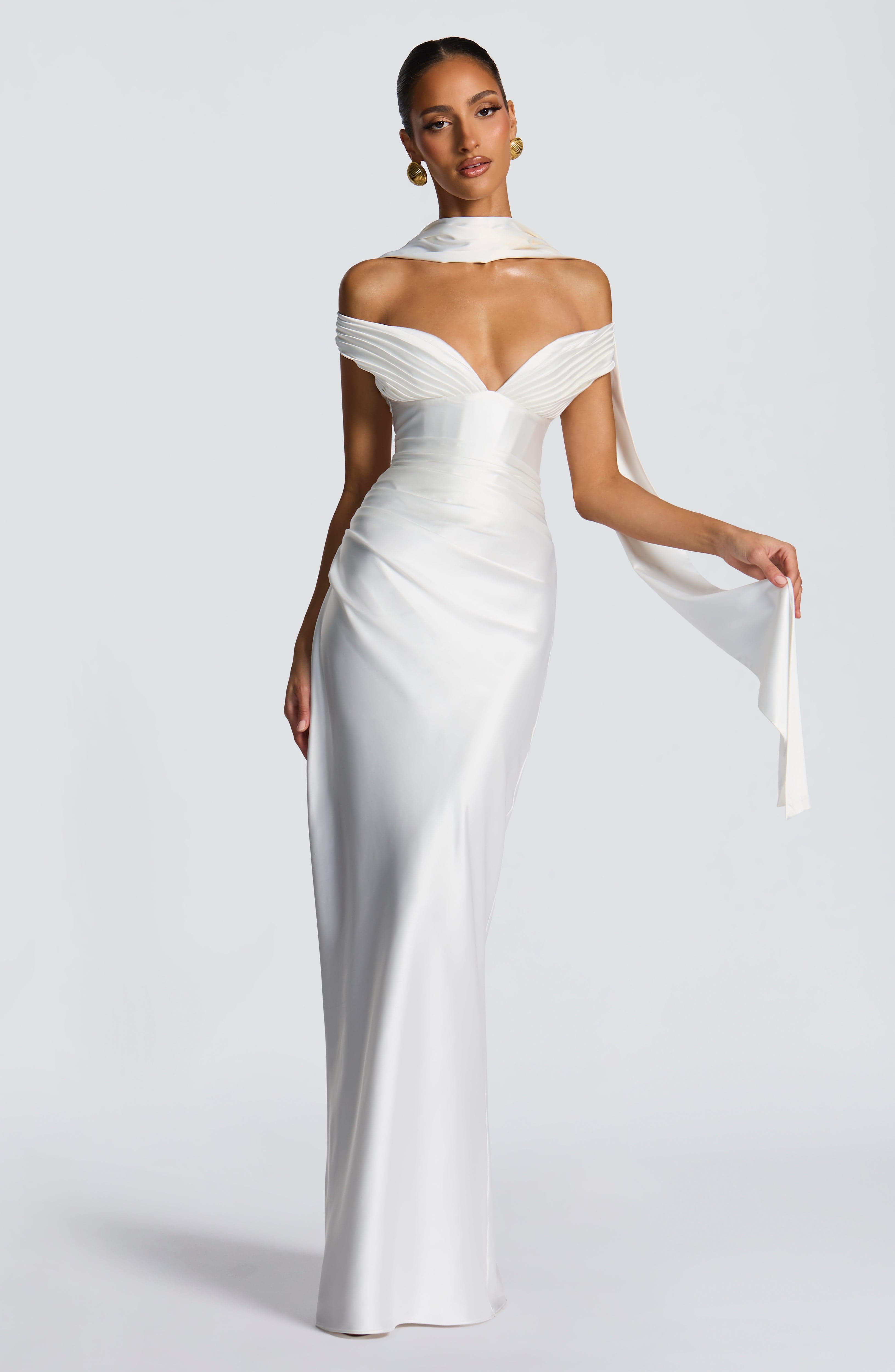 minilena Aurelia Maxi Dress Ivory