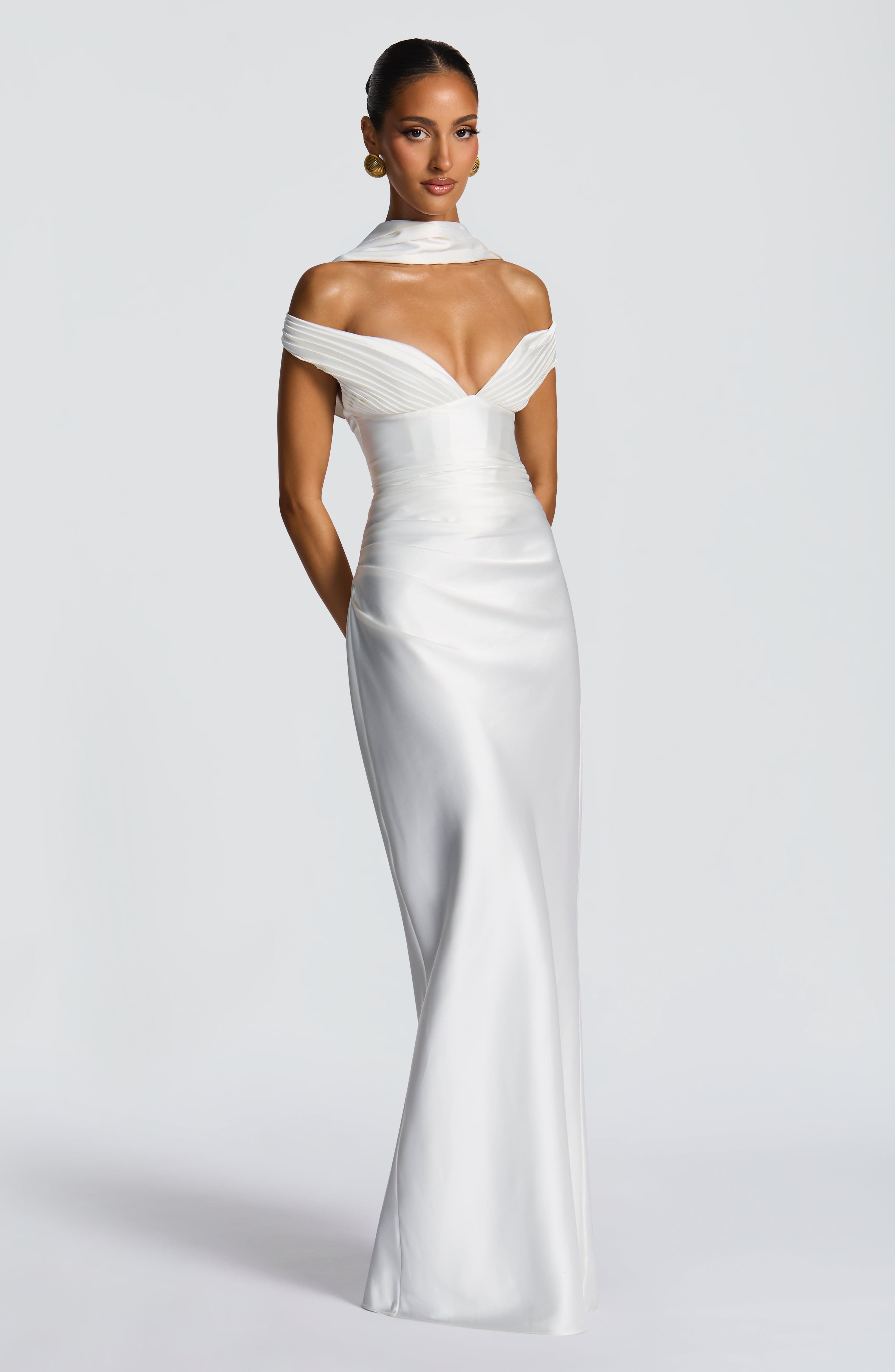 minilena Aurelia Maxi Dress Ivory