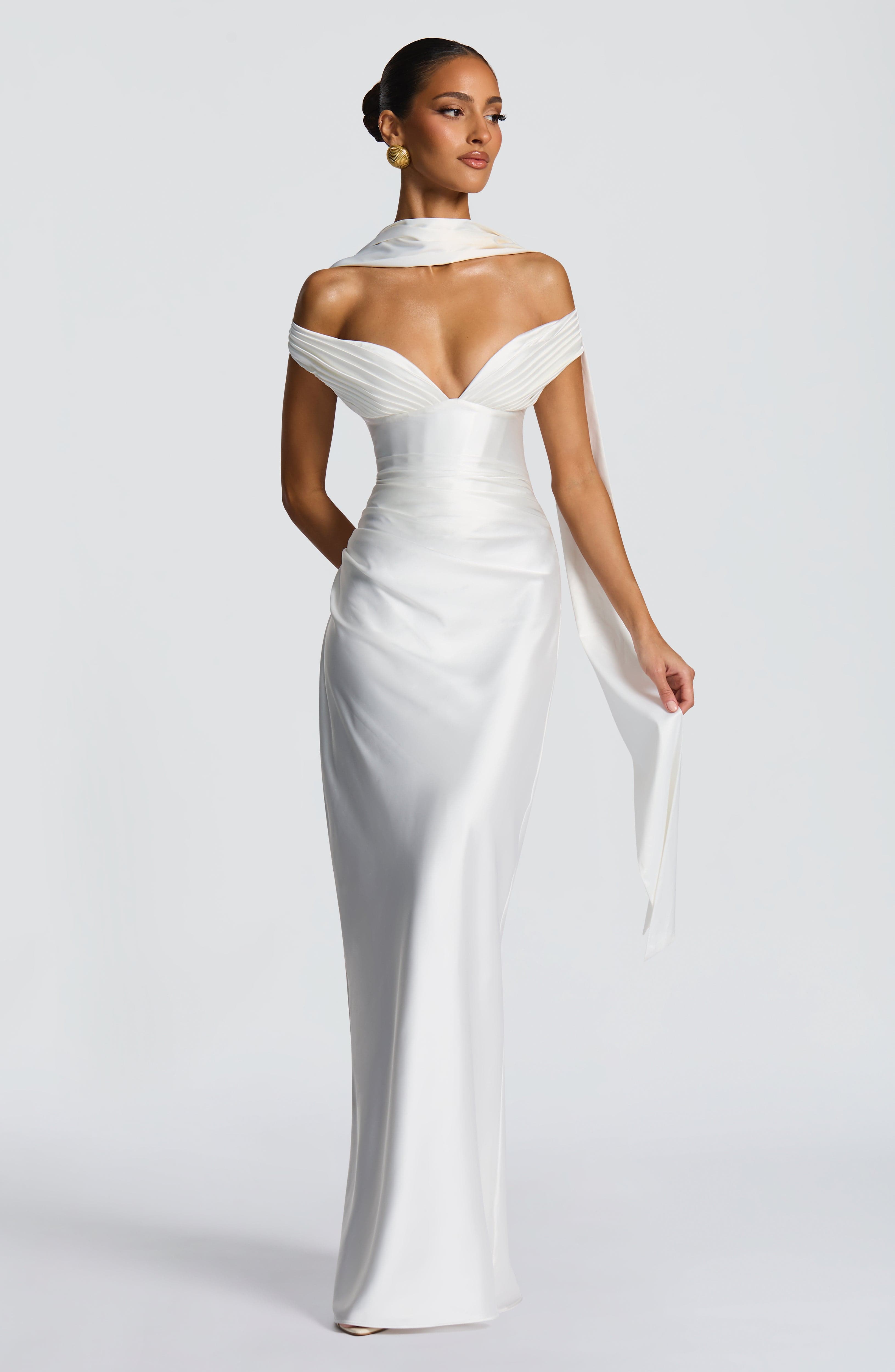 minilena Aurelia Maxi Dress Ivory