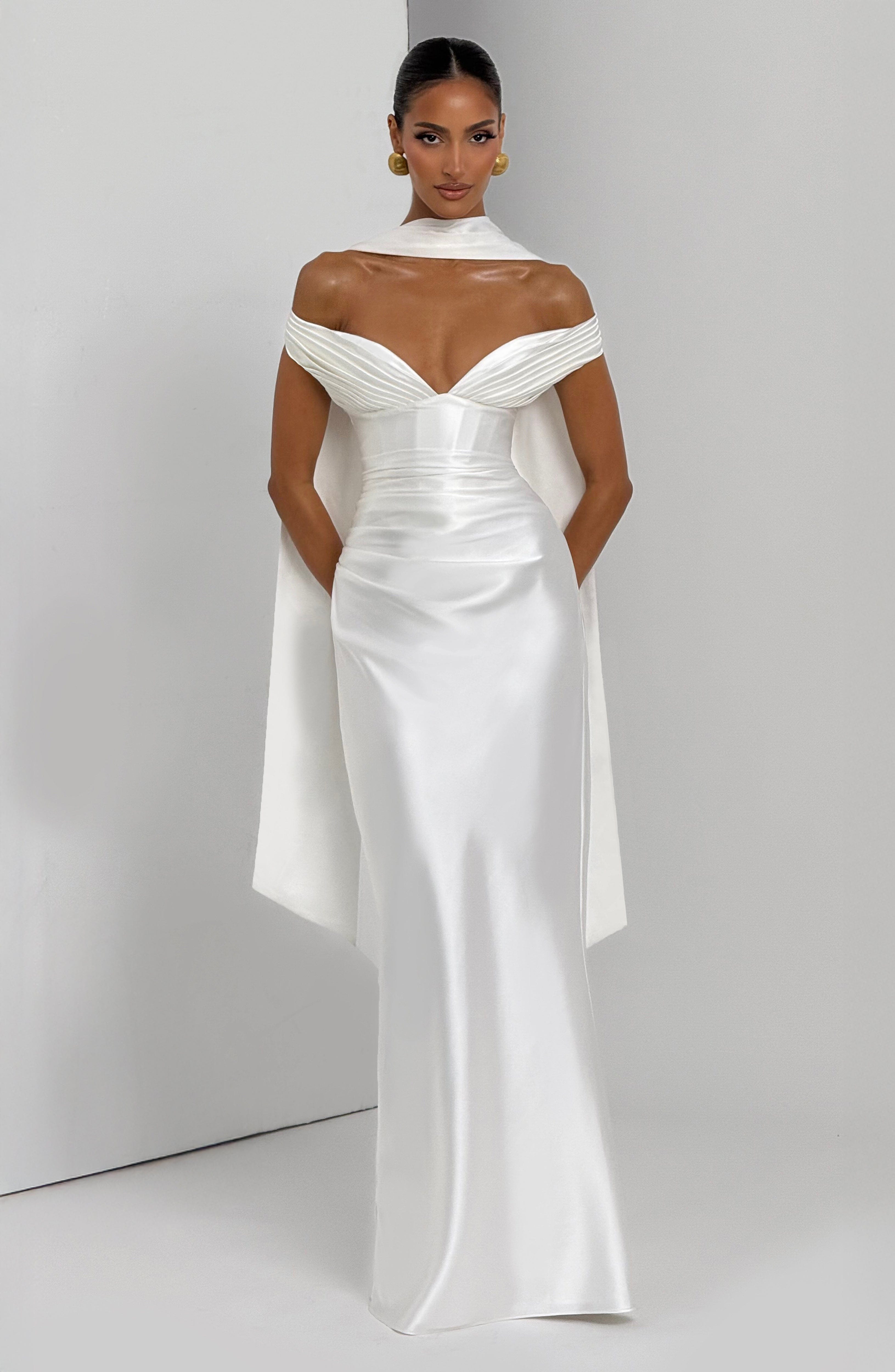 minilena Aurelia Maxi Dress Ivory