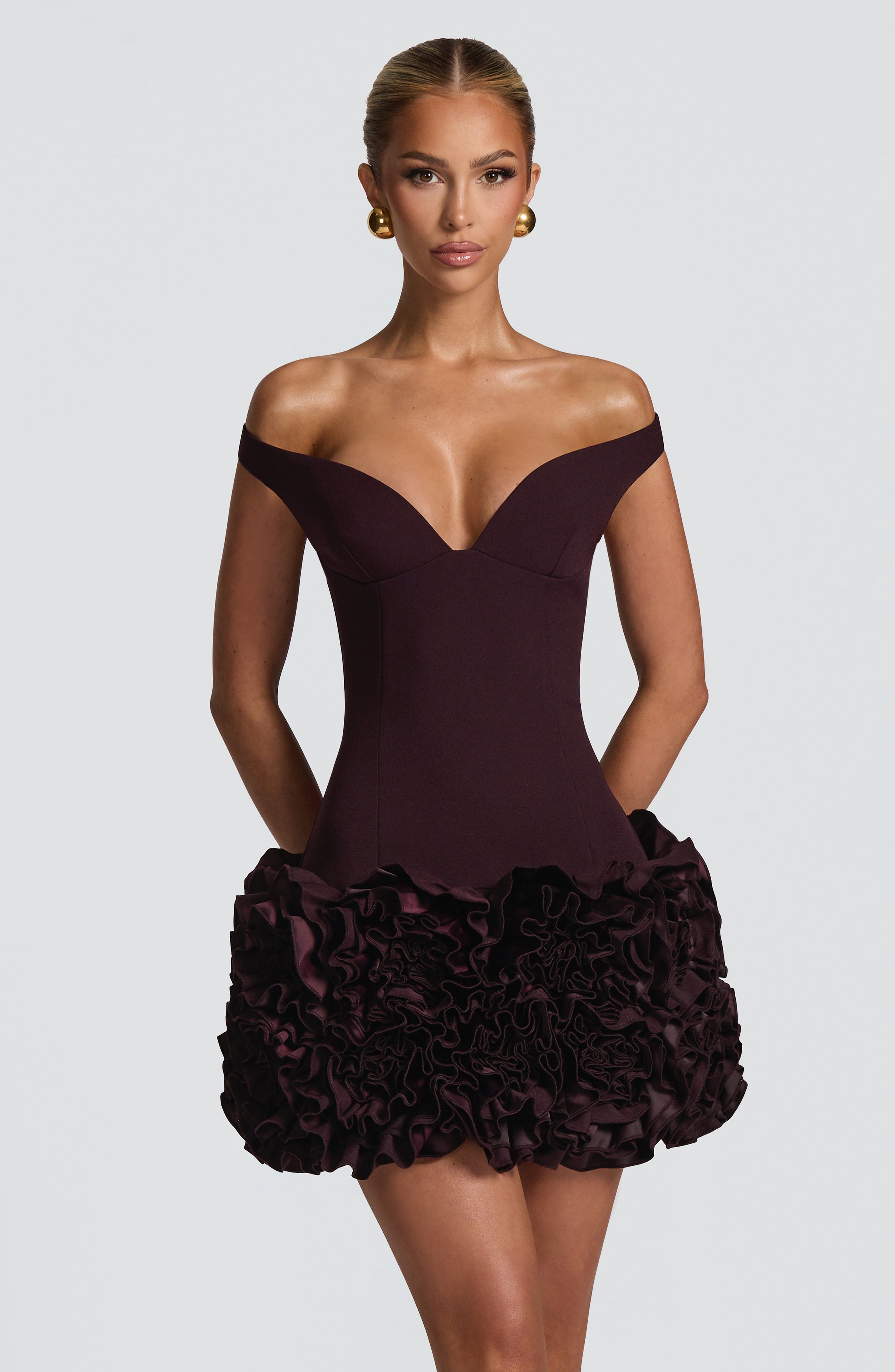 minilena Aveta Mini Dress Plum