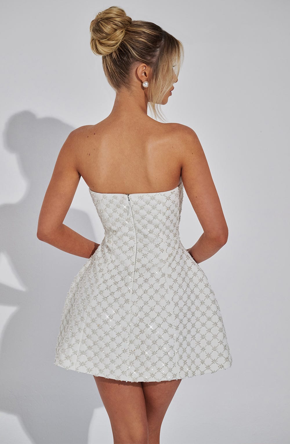 minilena Beatrice Mini Dress Ivory