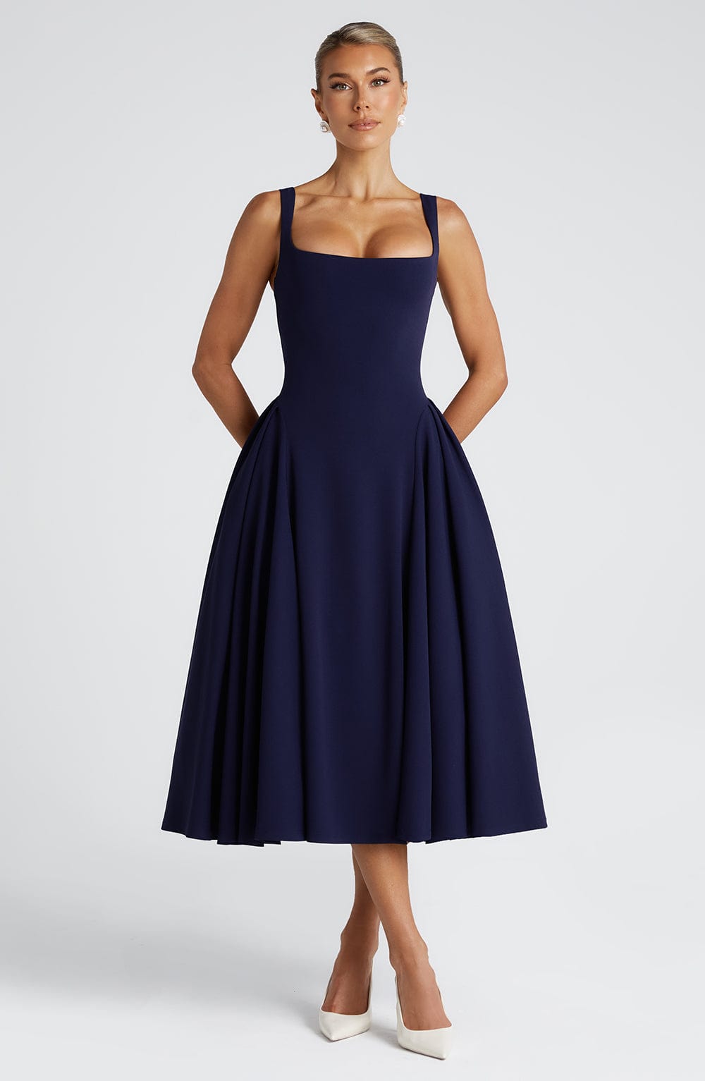 minilena Betty Midi Dress Navy