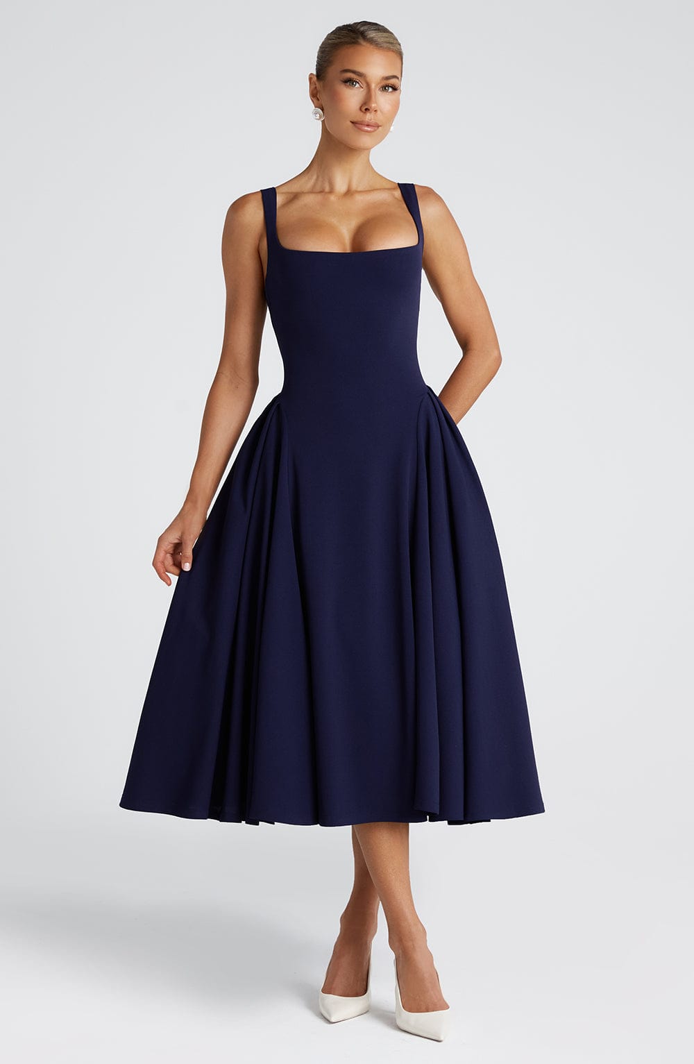 minilena Betty Midi Dress Navy