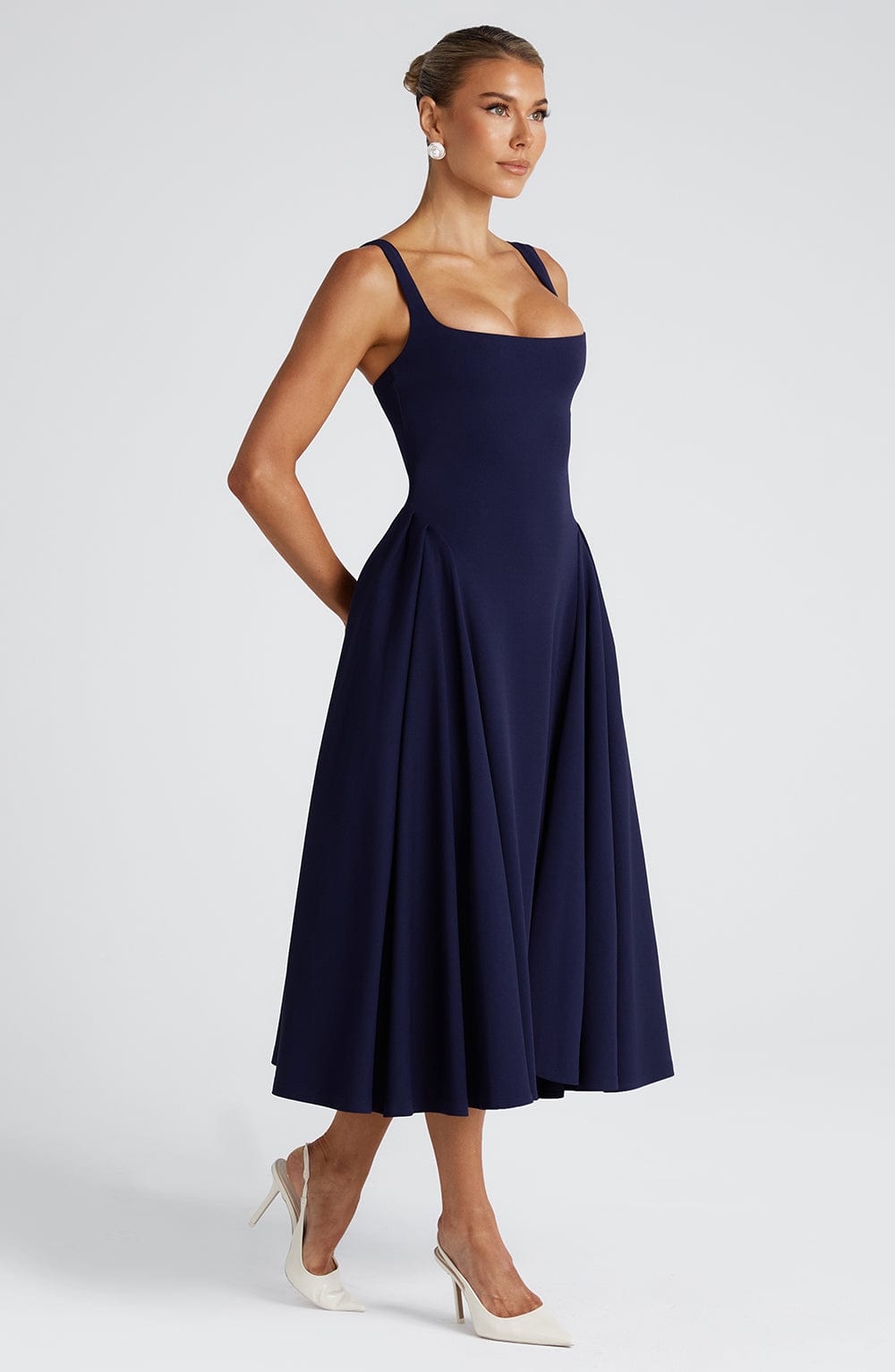 minilena Betty Midi Dress Navy