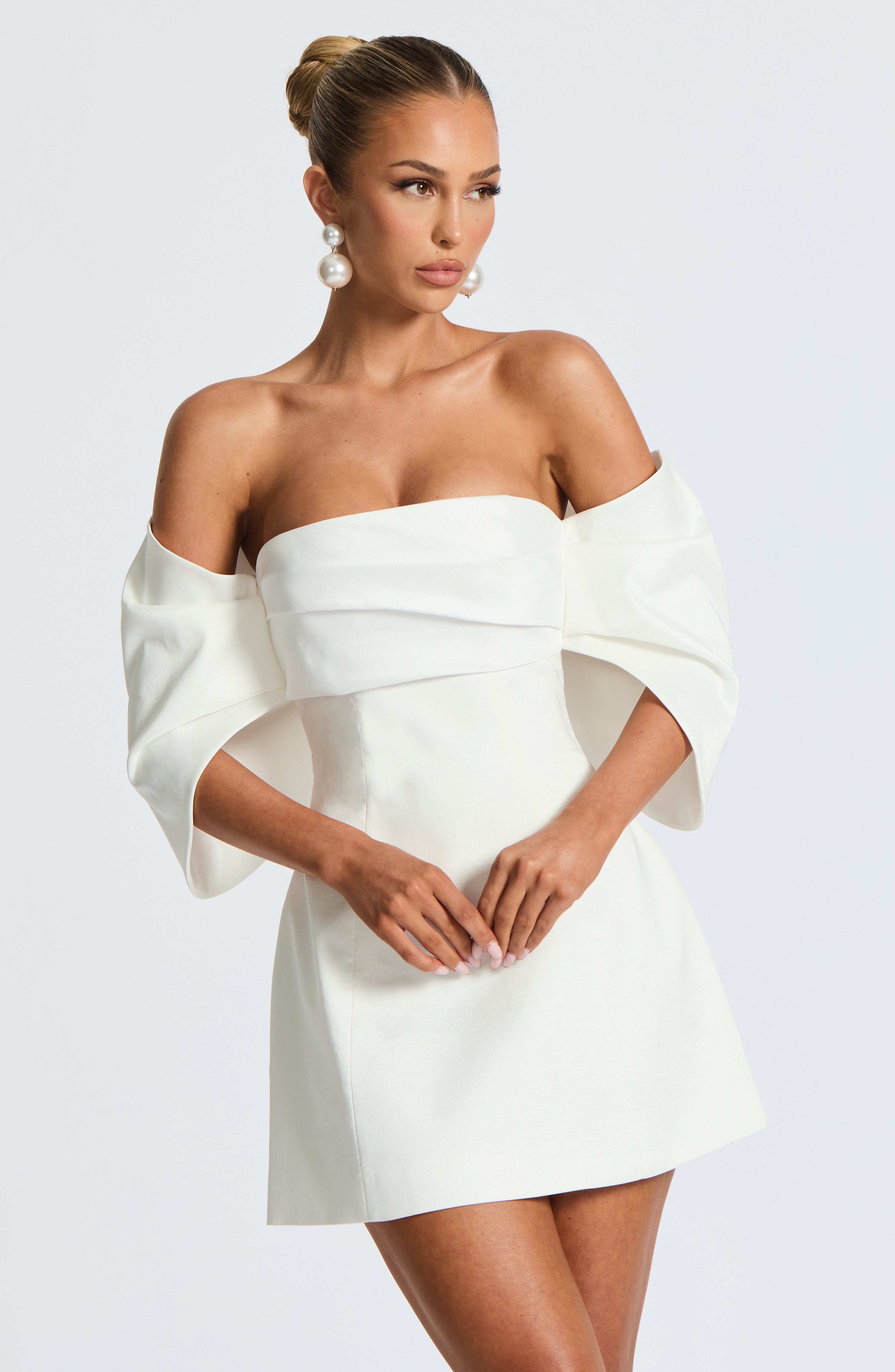 minilena Briella Mini Dress Ivory