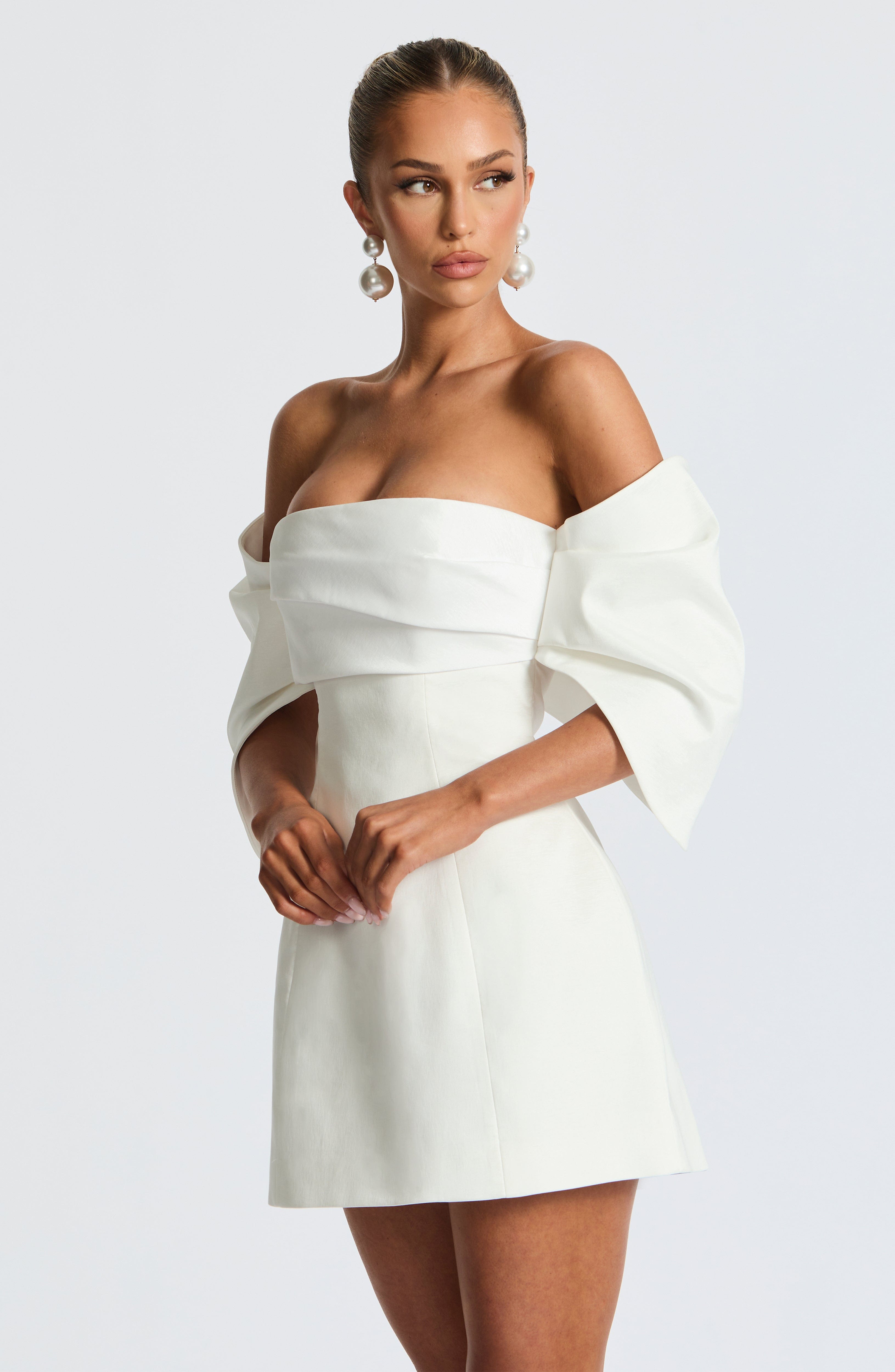 minilena Briella Mini Dress Ivory