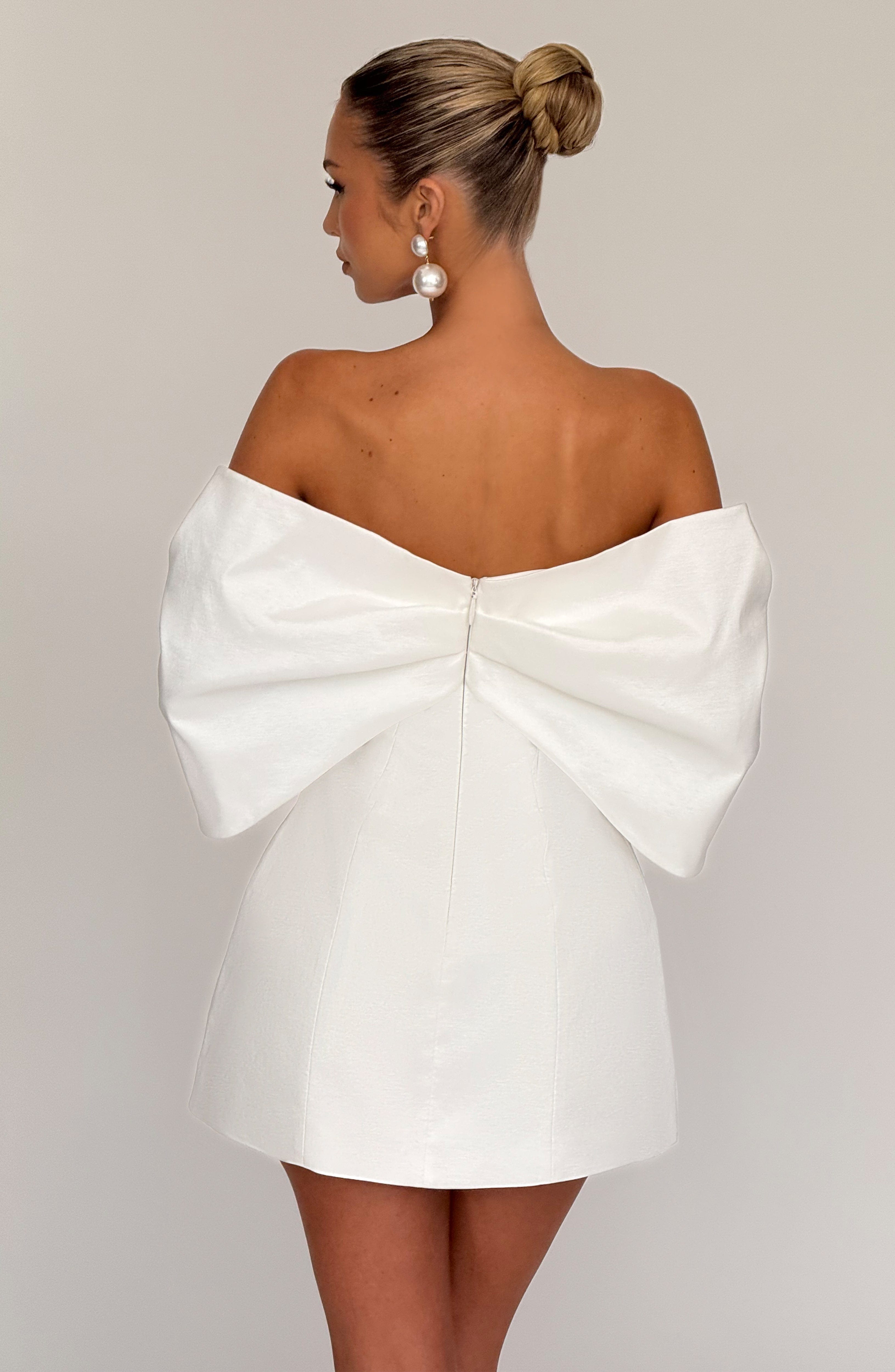 minilena Briella Mini Dress Ivory