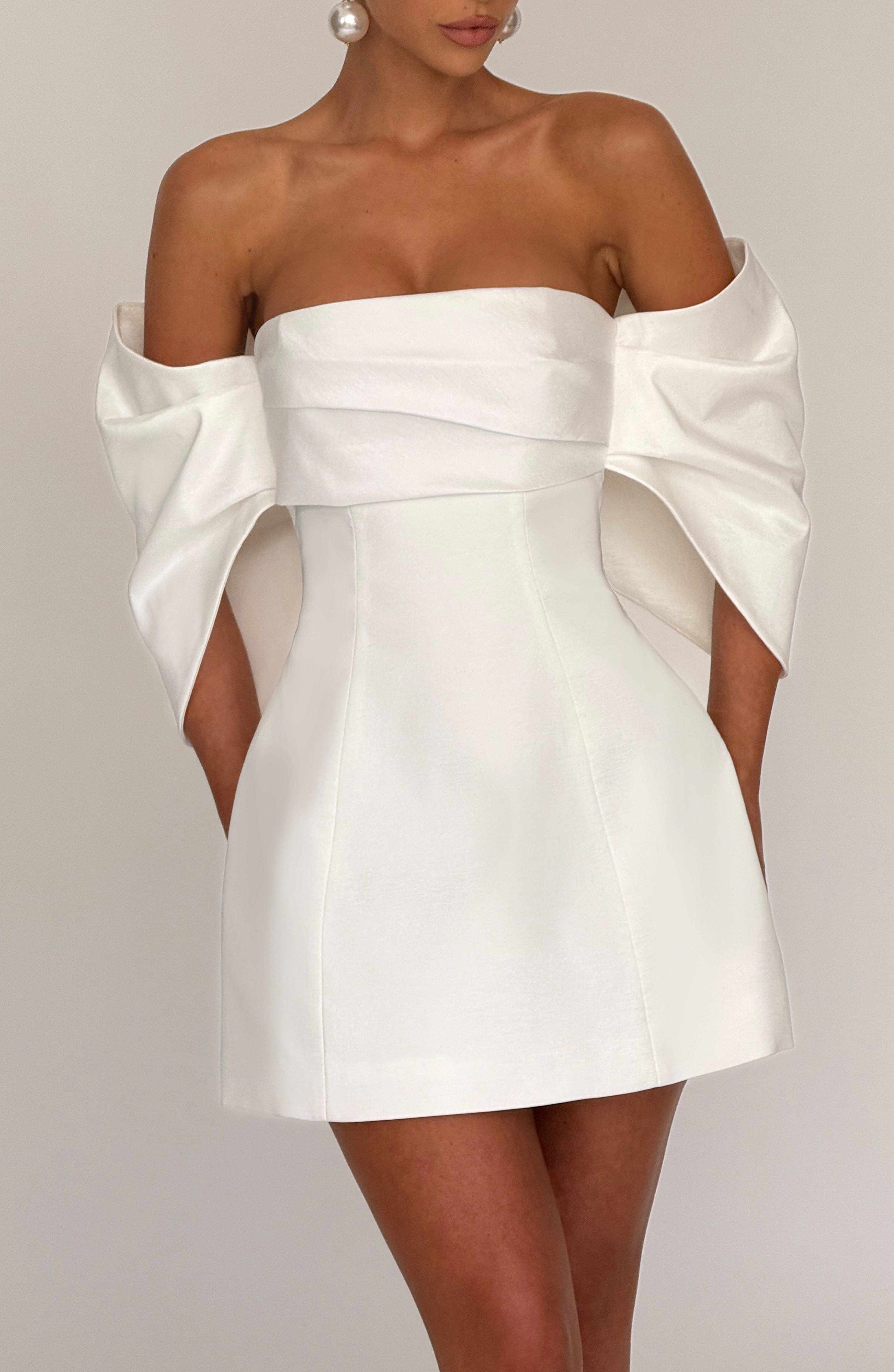 minilena Briella Mini Dress Ivory