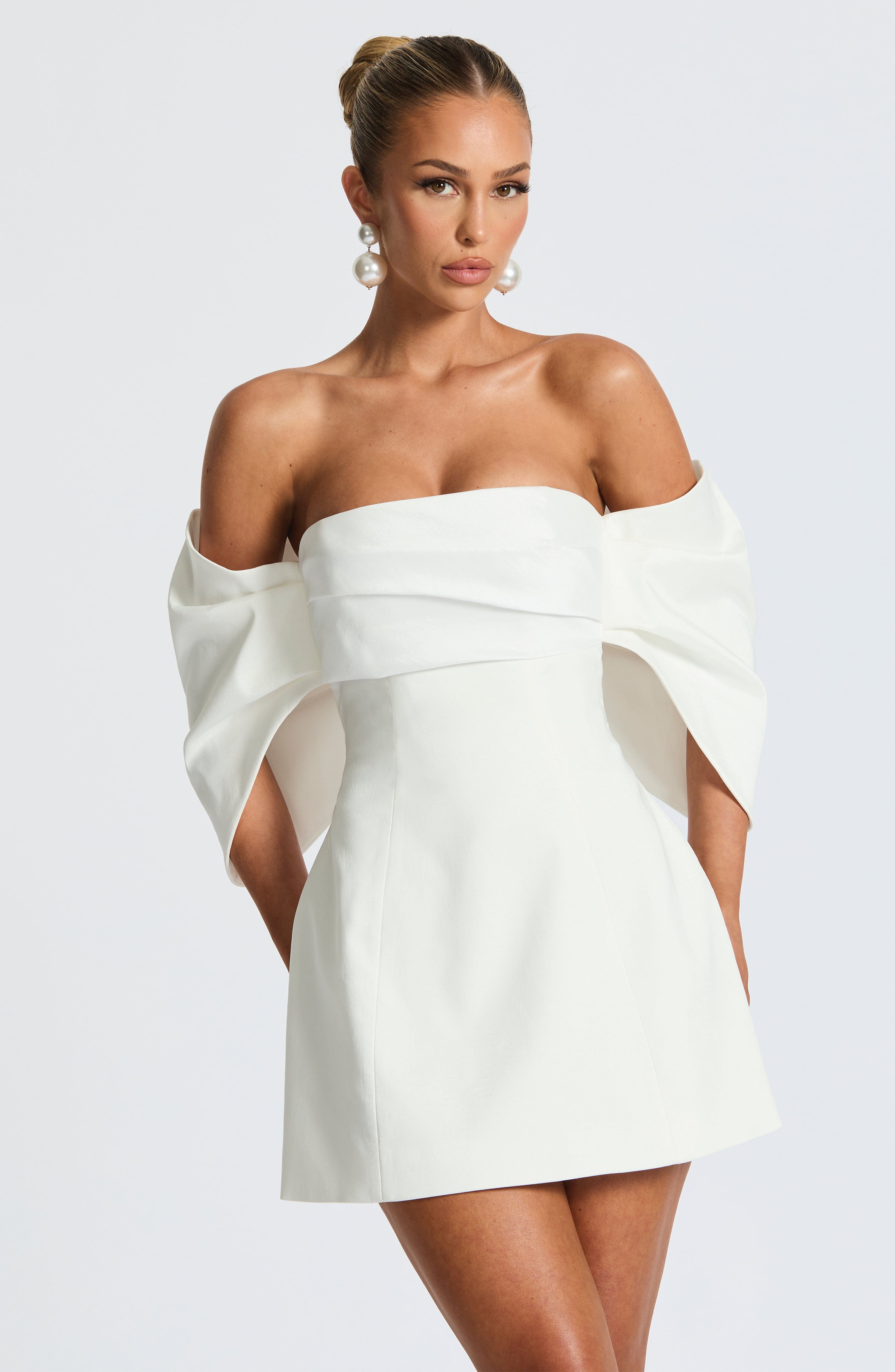 minilena Briella Mini Dress Ivory