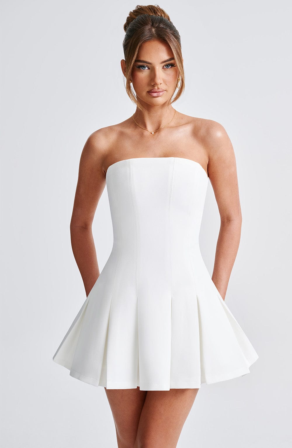 minilena Bryony Mini Dress Ivory