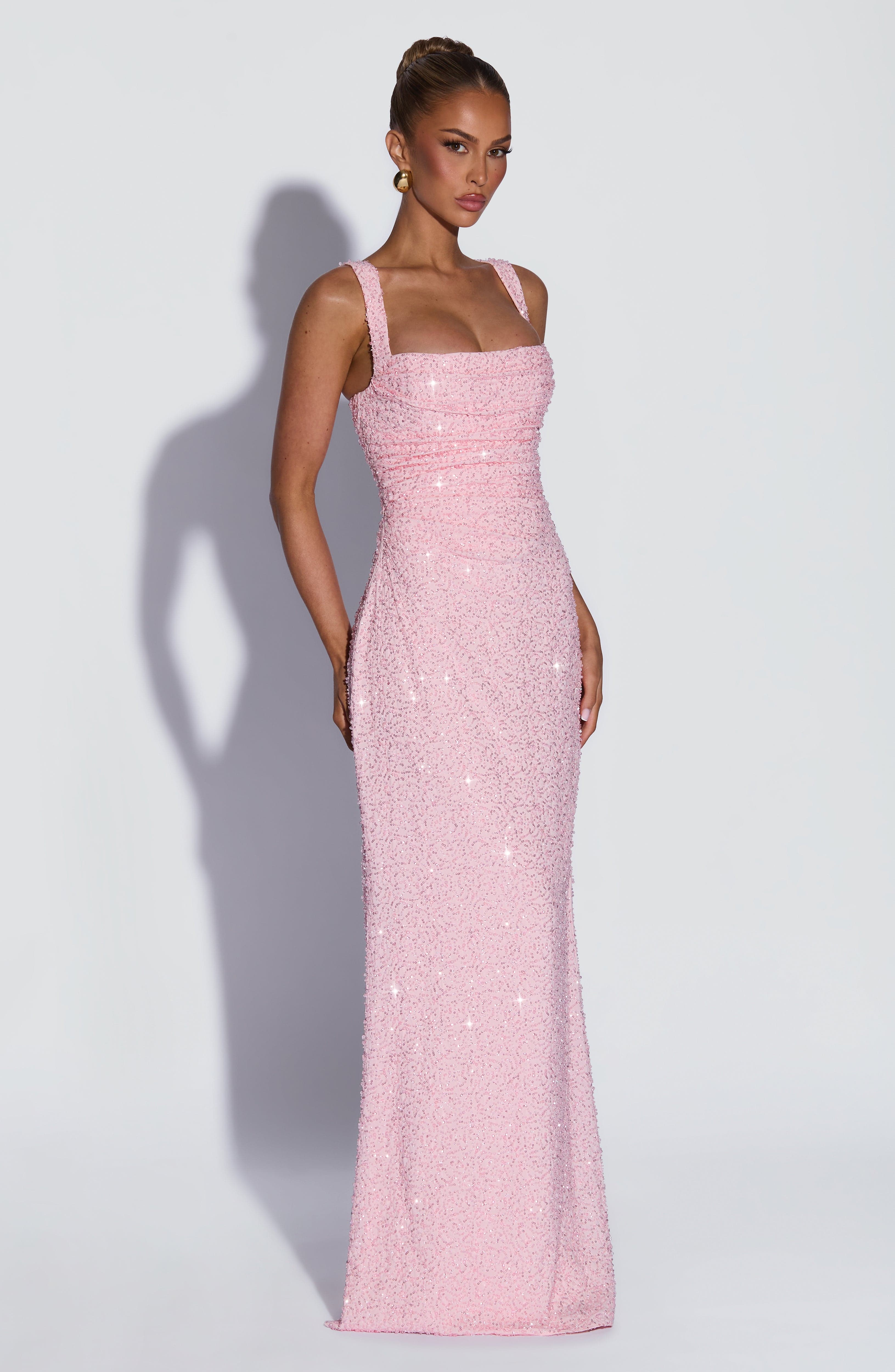 minilena Calanthe Maxi Dress Blush Sparkle