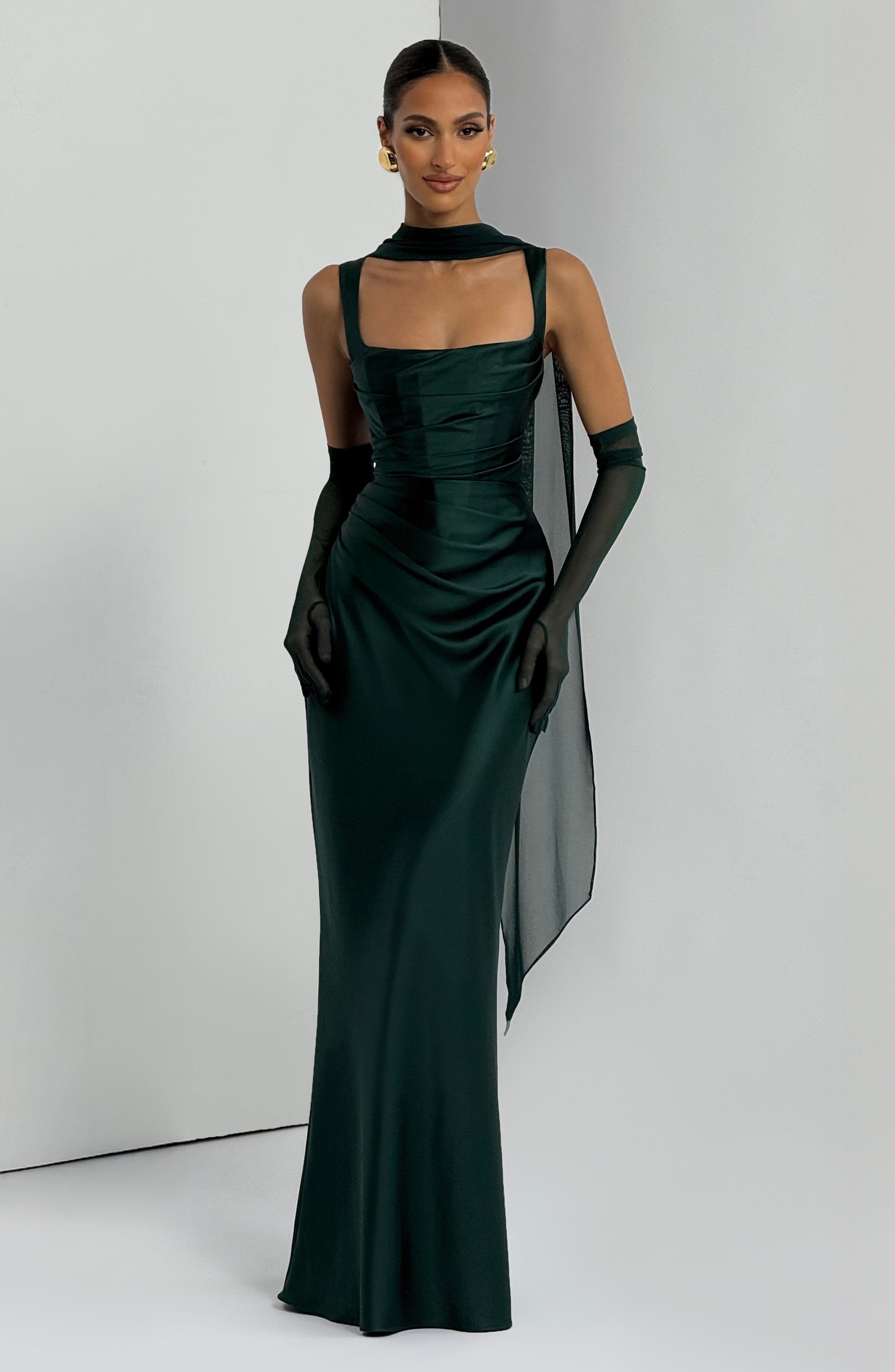 minilena Calanthe Maxi Dress Emerald