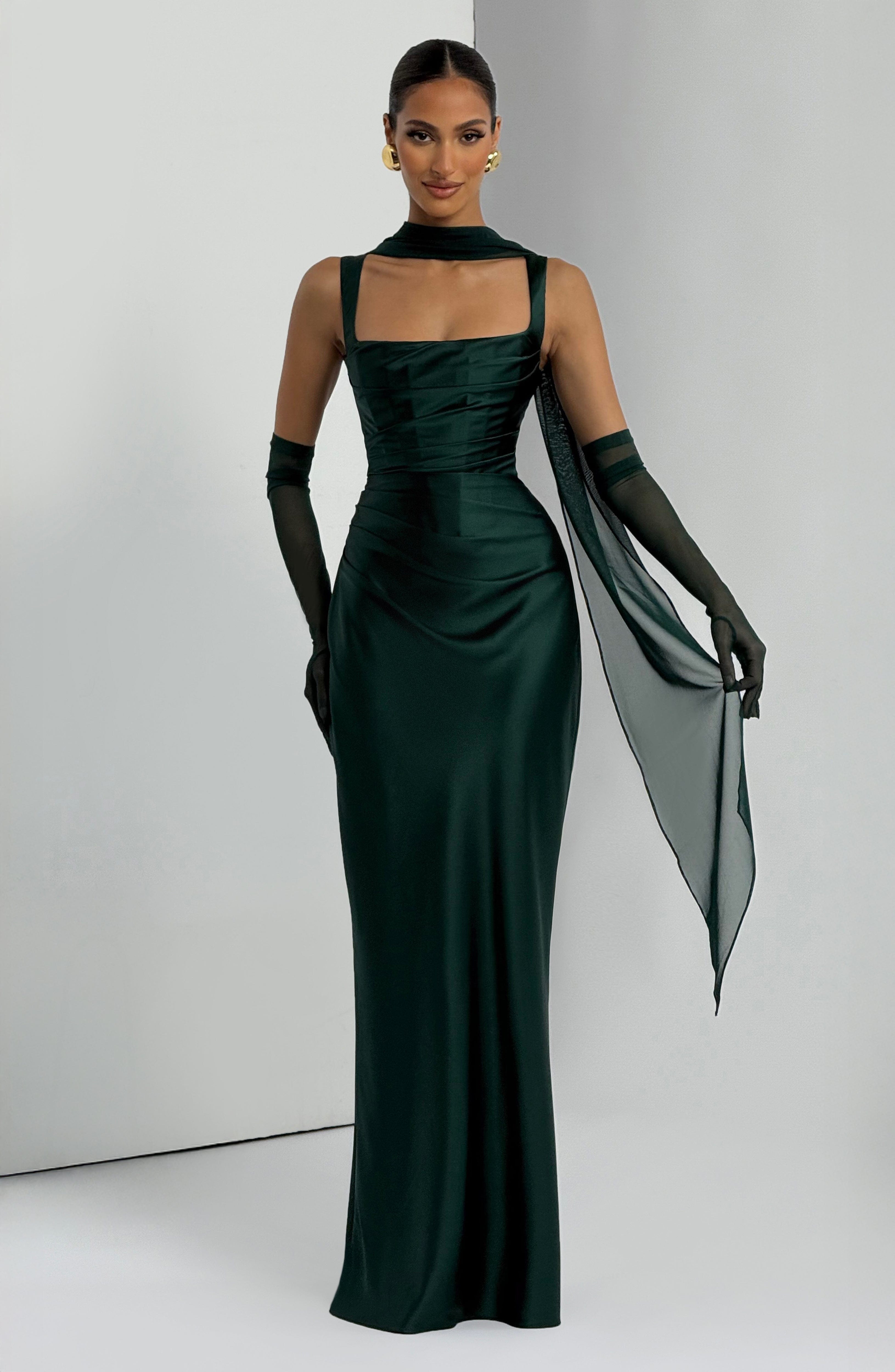 minilena Calanthe Maxi Dress Emerald