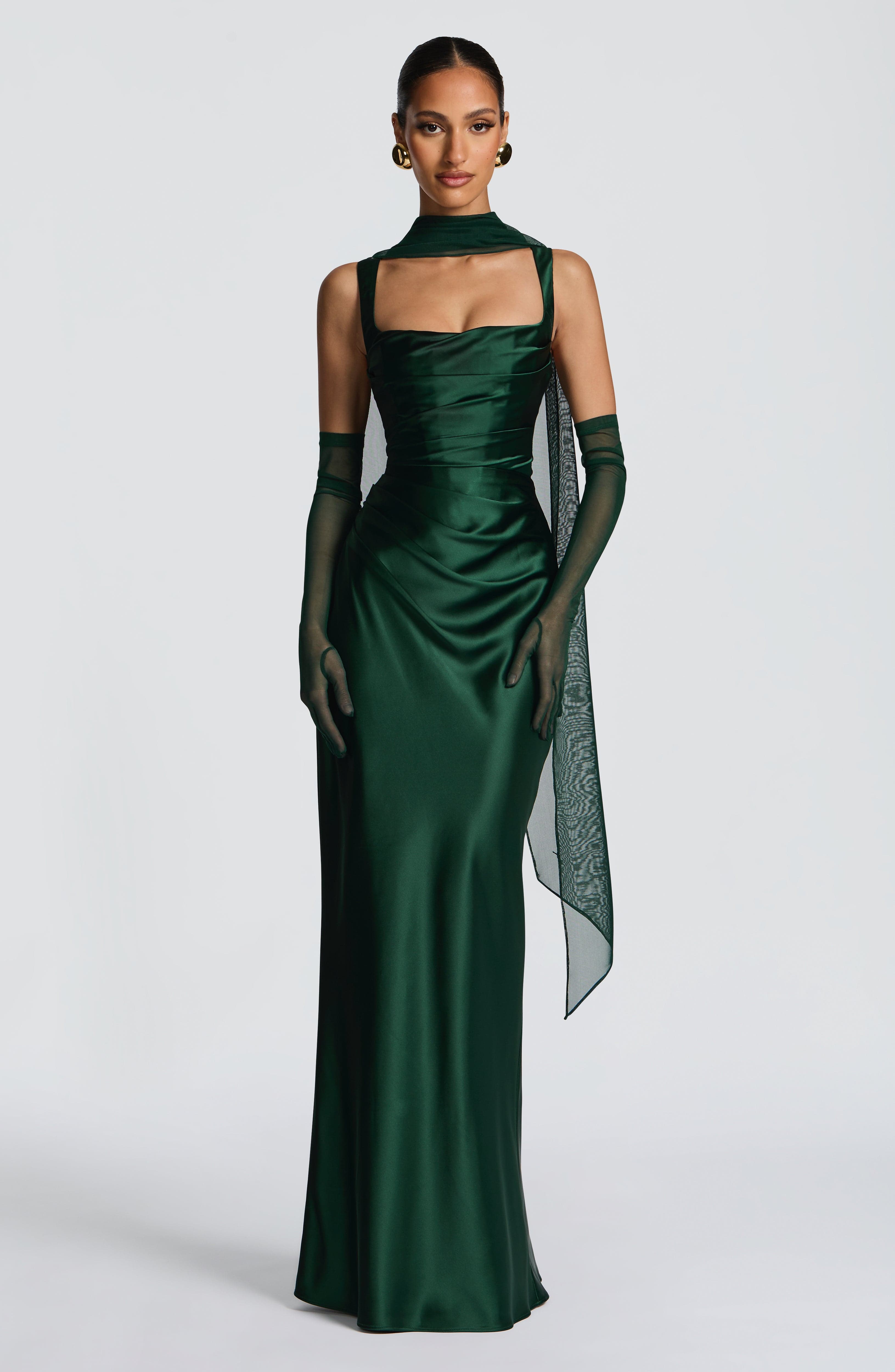 minilena Calanthe Maxi Dress Emerald