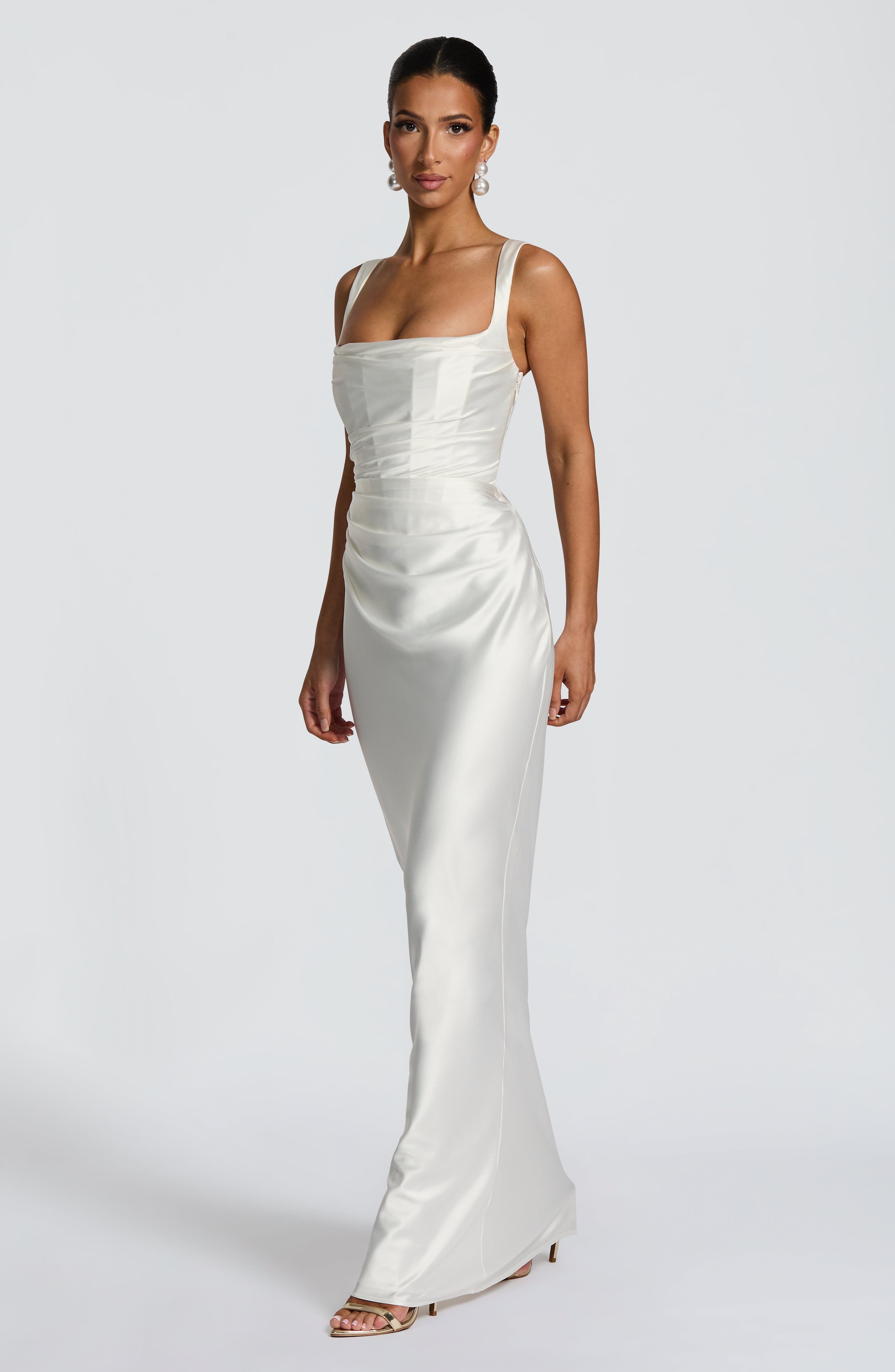 minilena Calanthe Maxi Dress Ivory