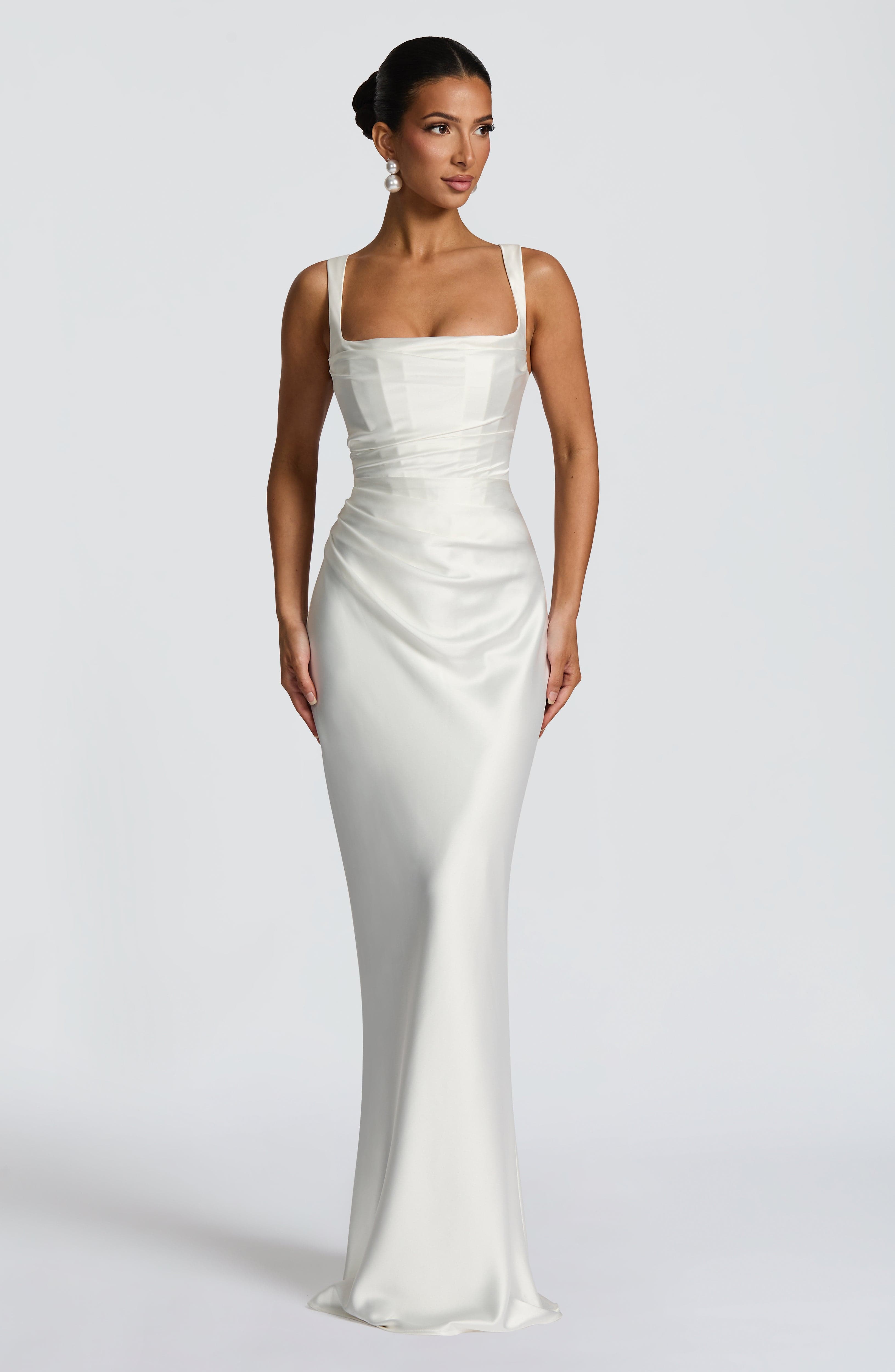 minilena Calanthe Maxi Dress Ivory
