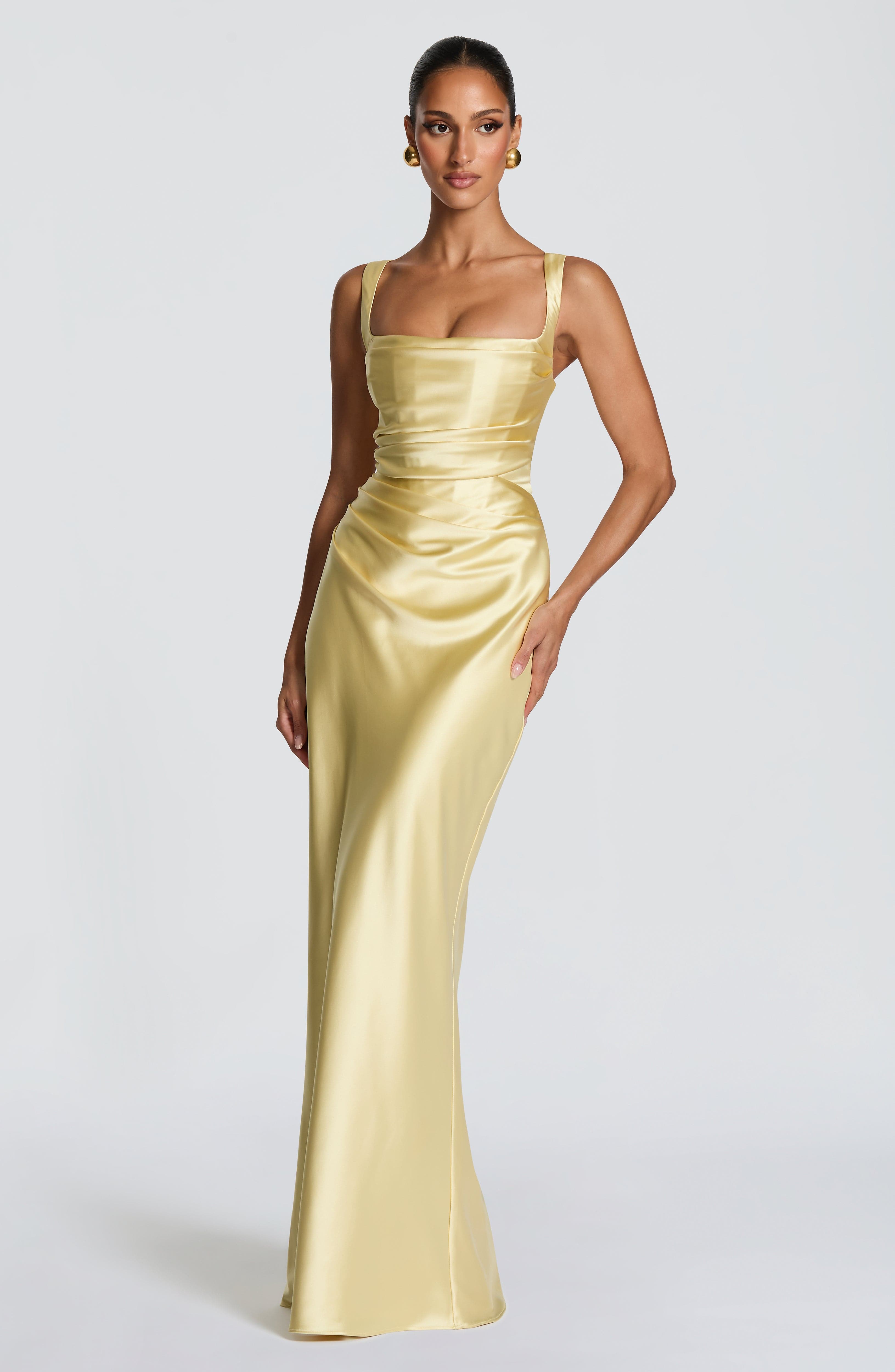 minilena Calanthe Maxi Dress Lemon