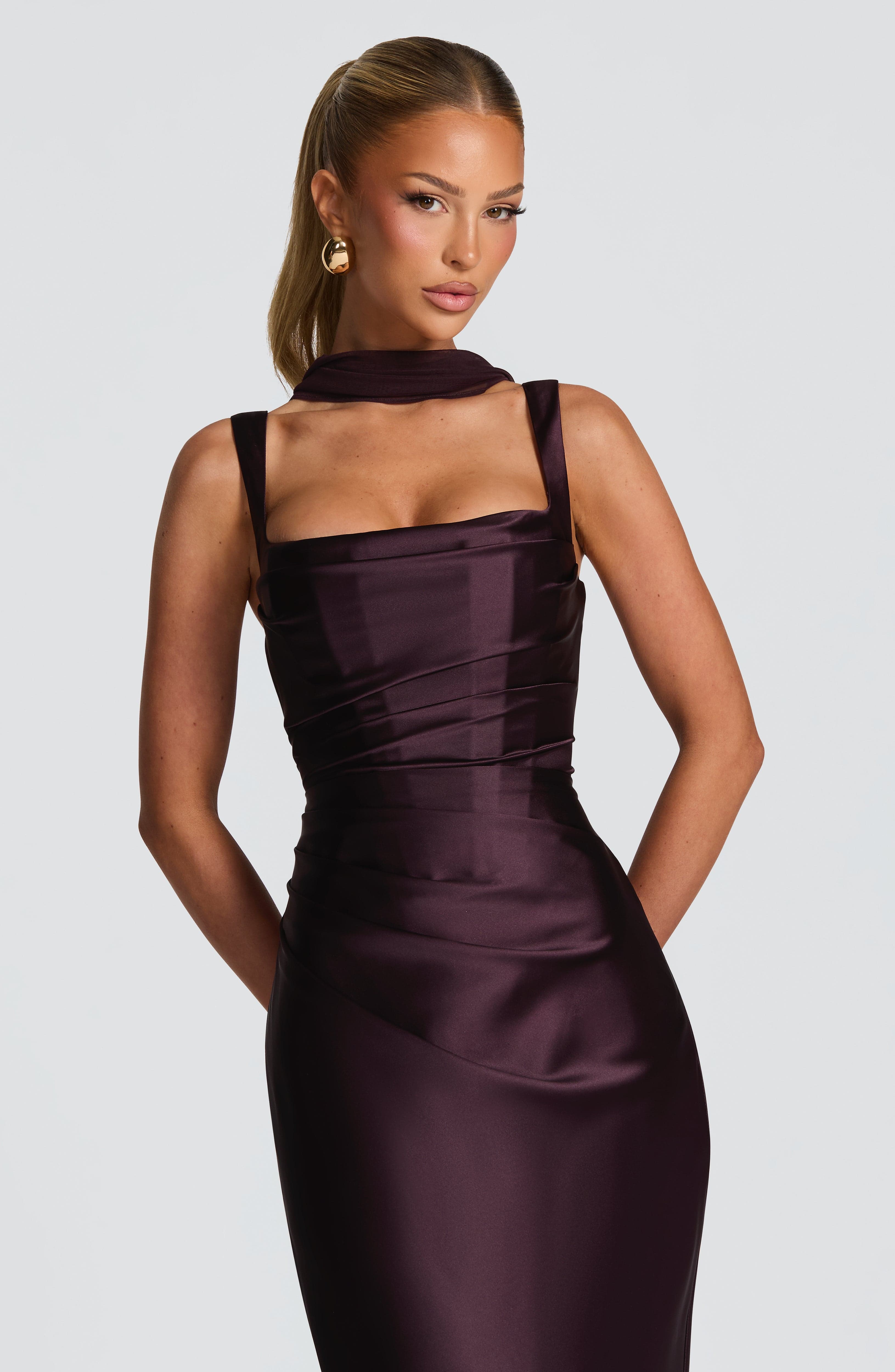 minilena Calanthe Maxi Dress Plum