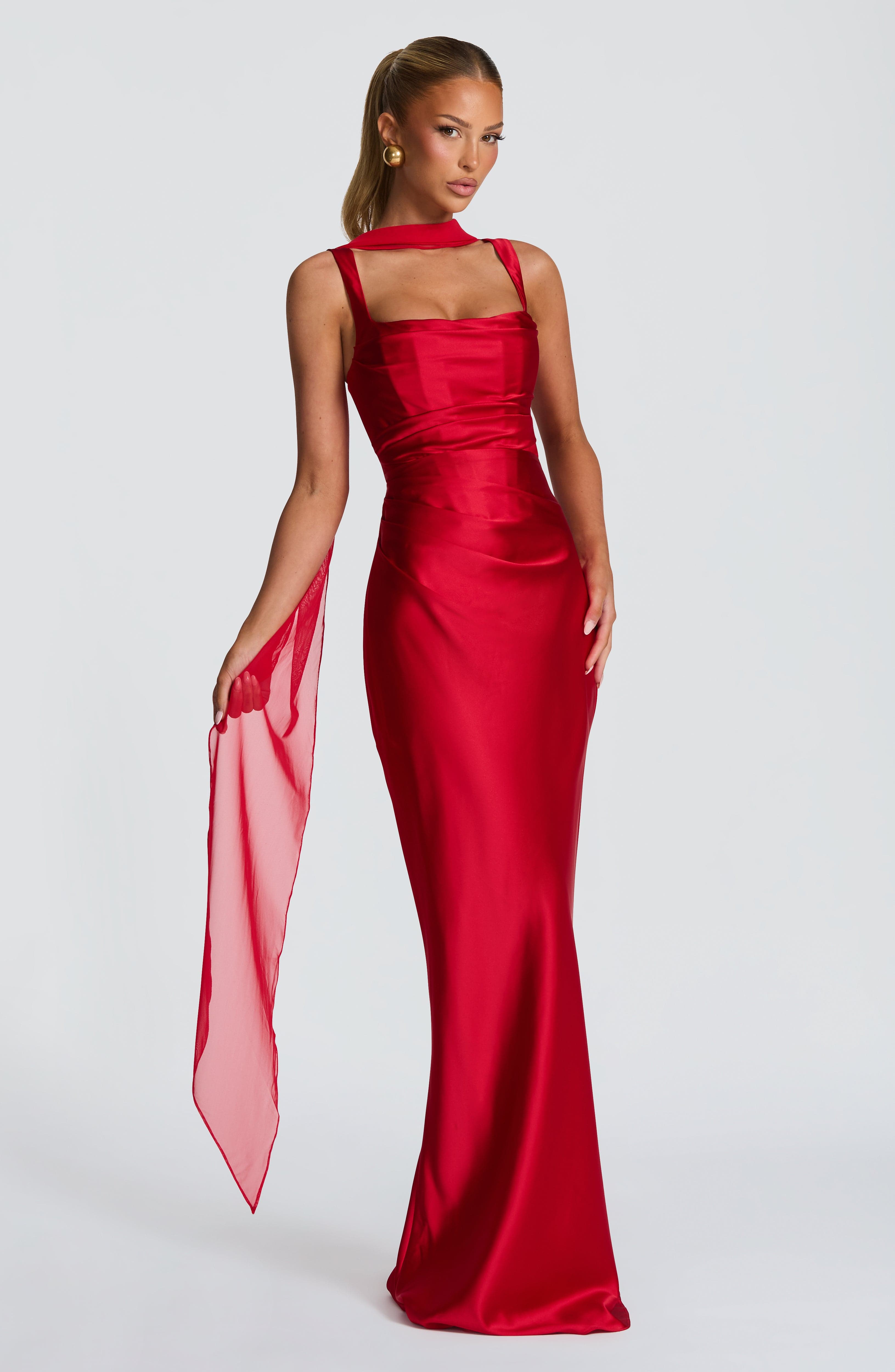 minilena Calanthe Maxi Dress Red