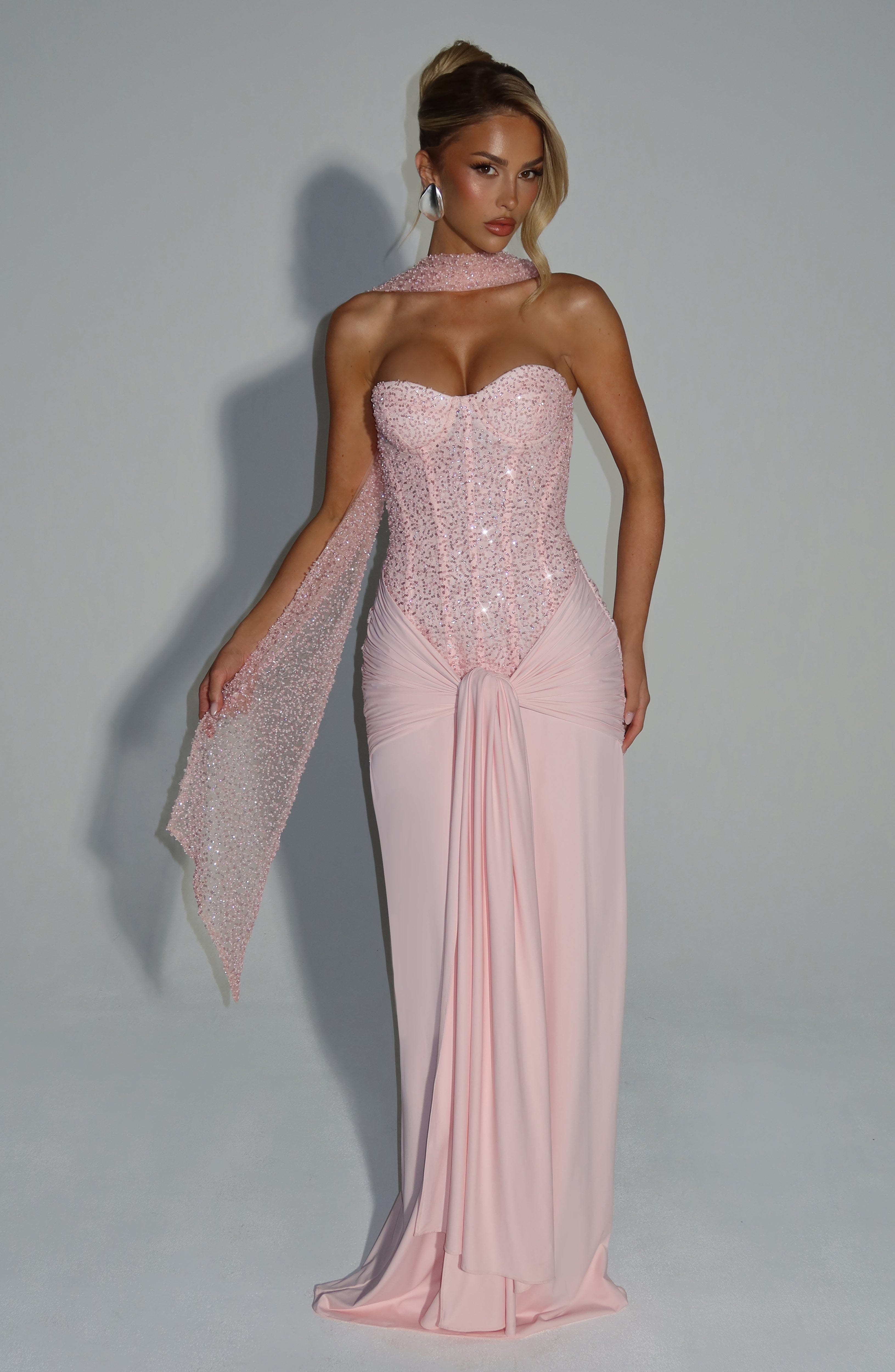minilena Carina Maxi Dress Blush