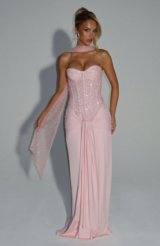 minilena Carina Maxi Dress Blush
