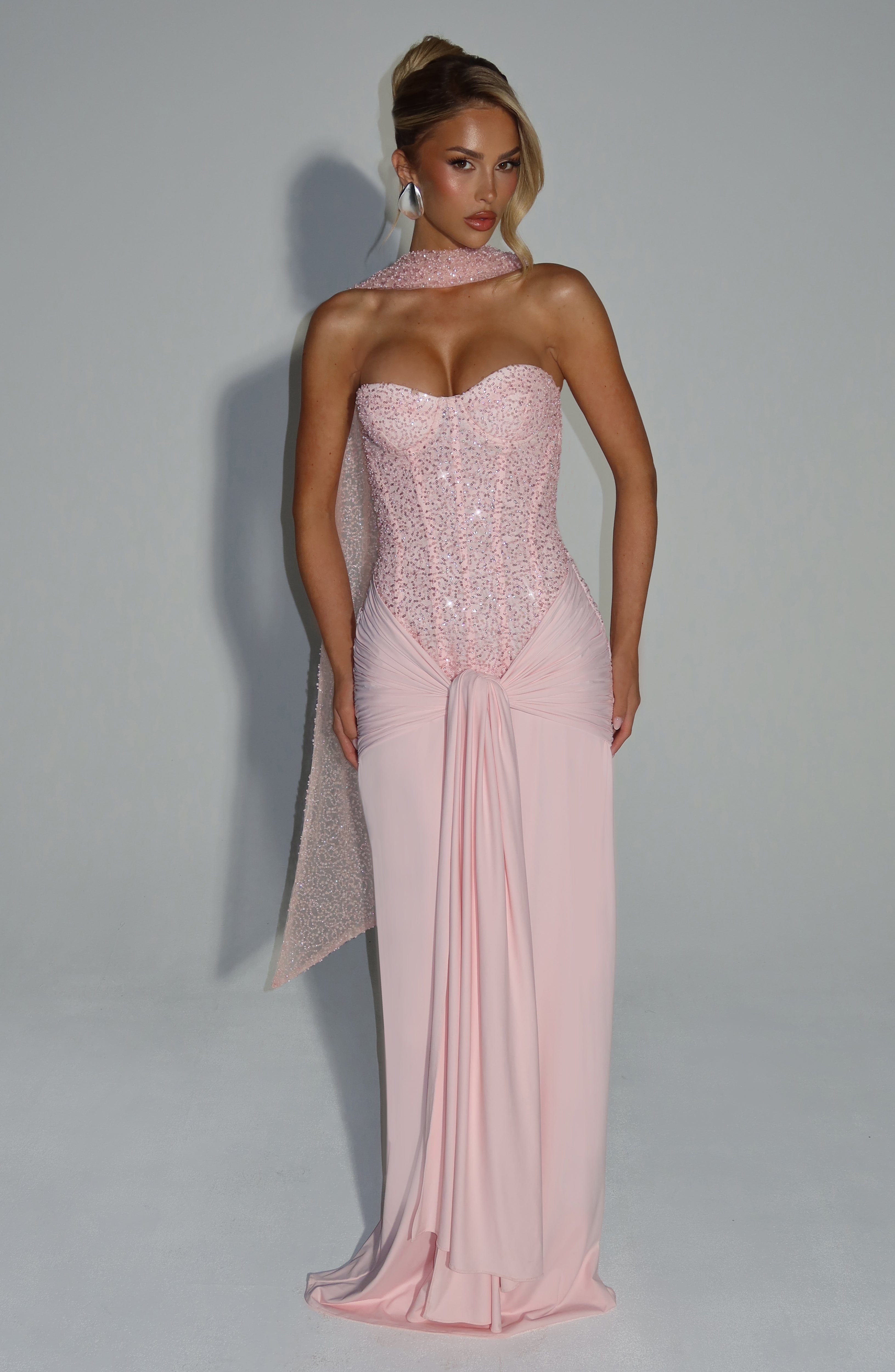 minilena Carina Maxi Dress Blush
