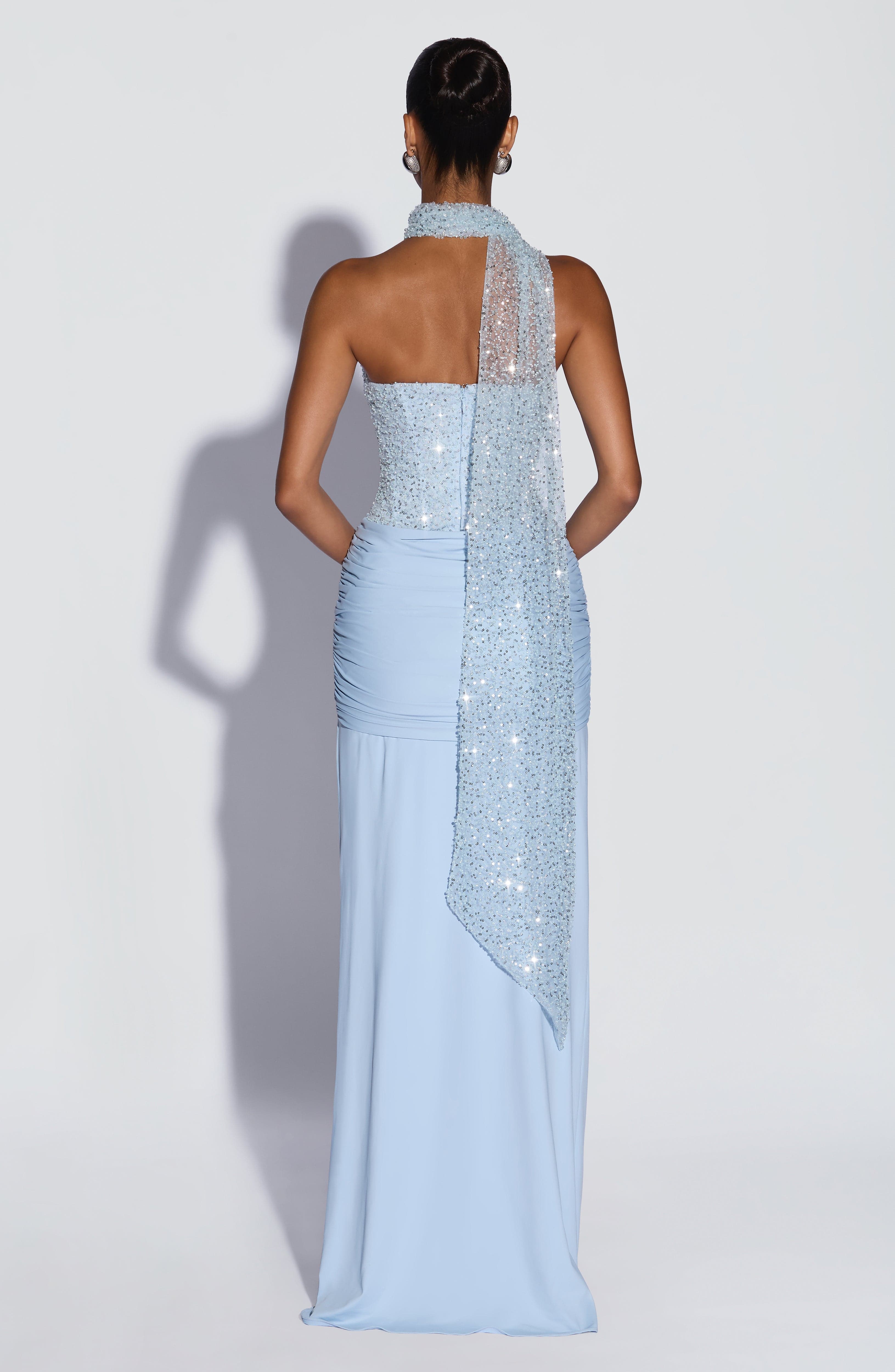 minilena Carina Maxi Dress Glacier Blue