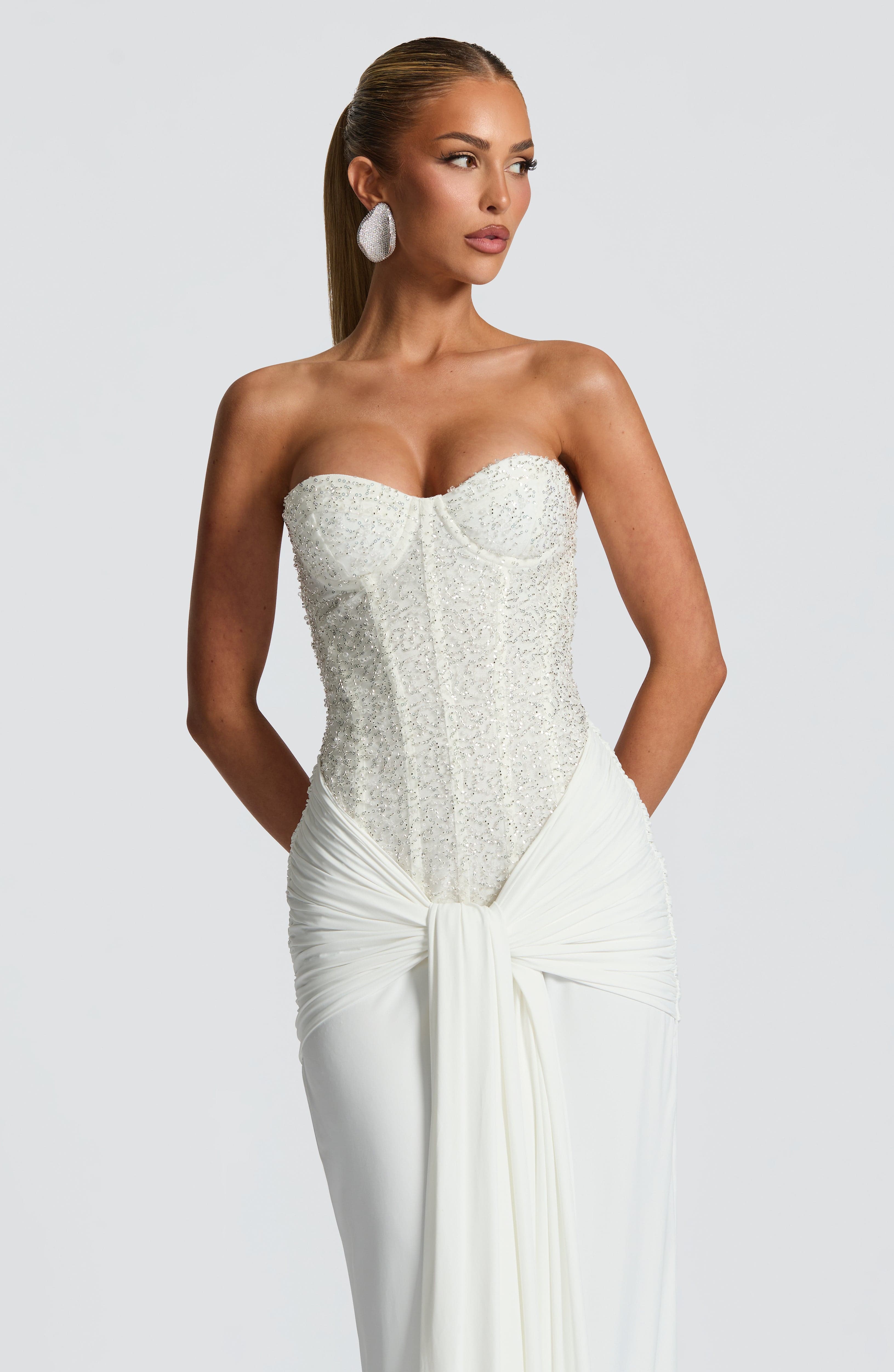 minilena Carina Maxi Dress Ivory