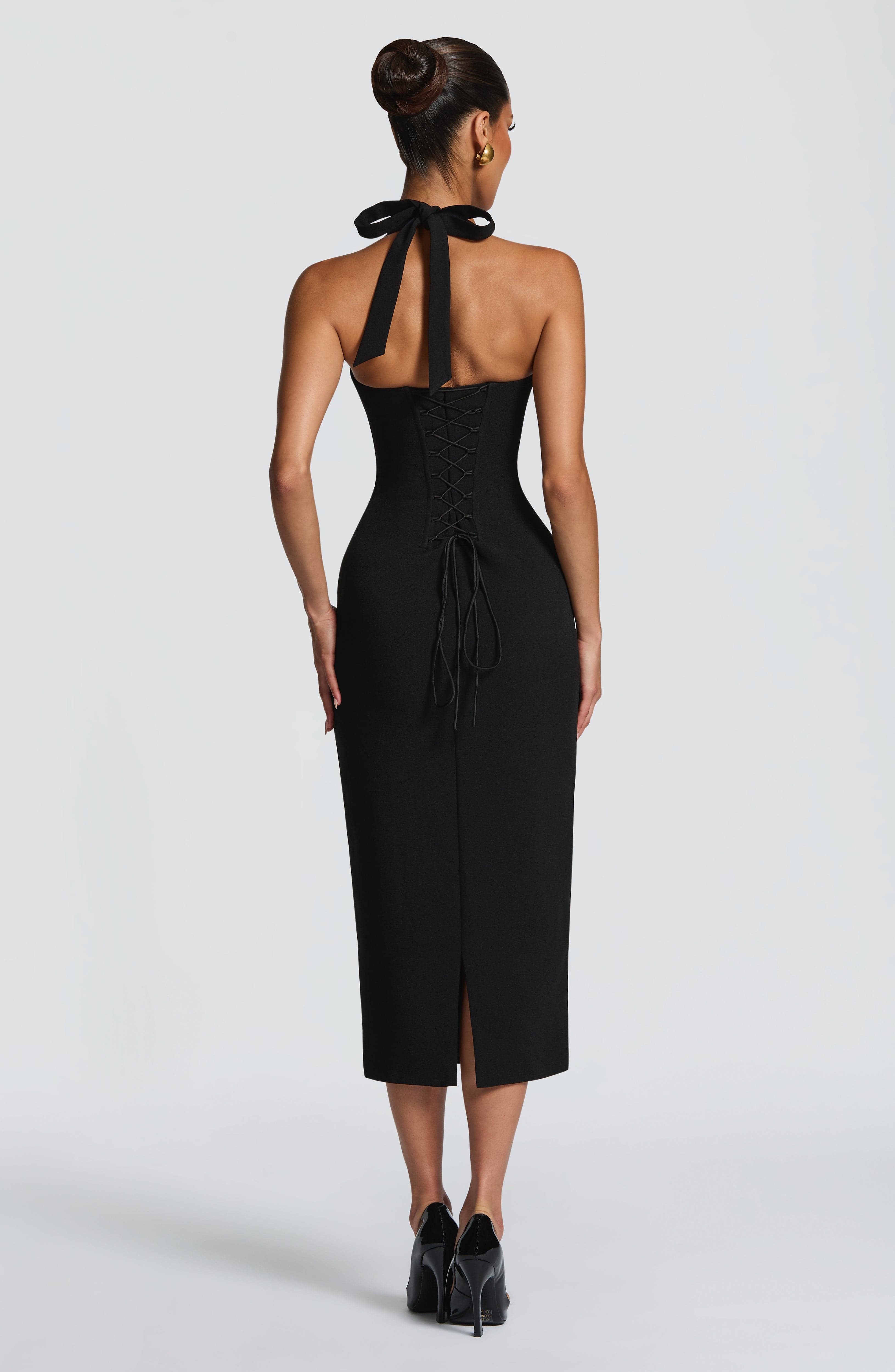 minilena Cassia Midi Dress Black