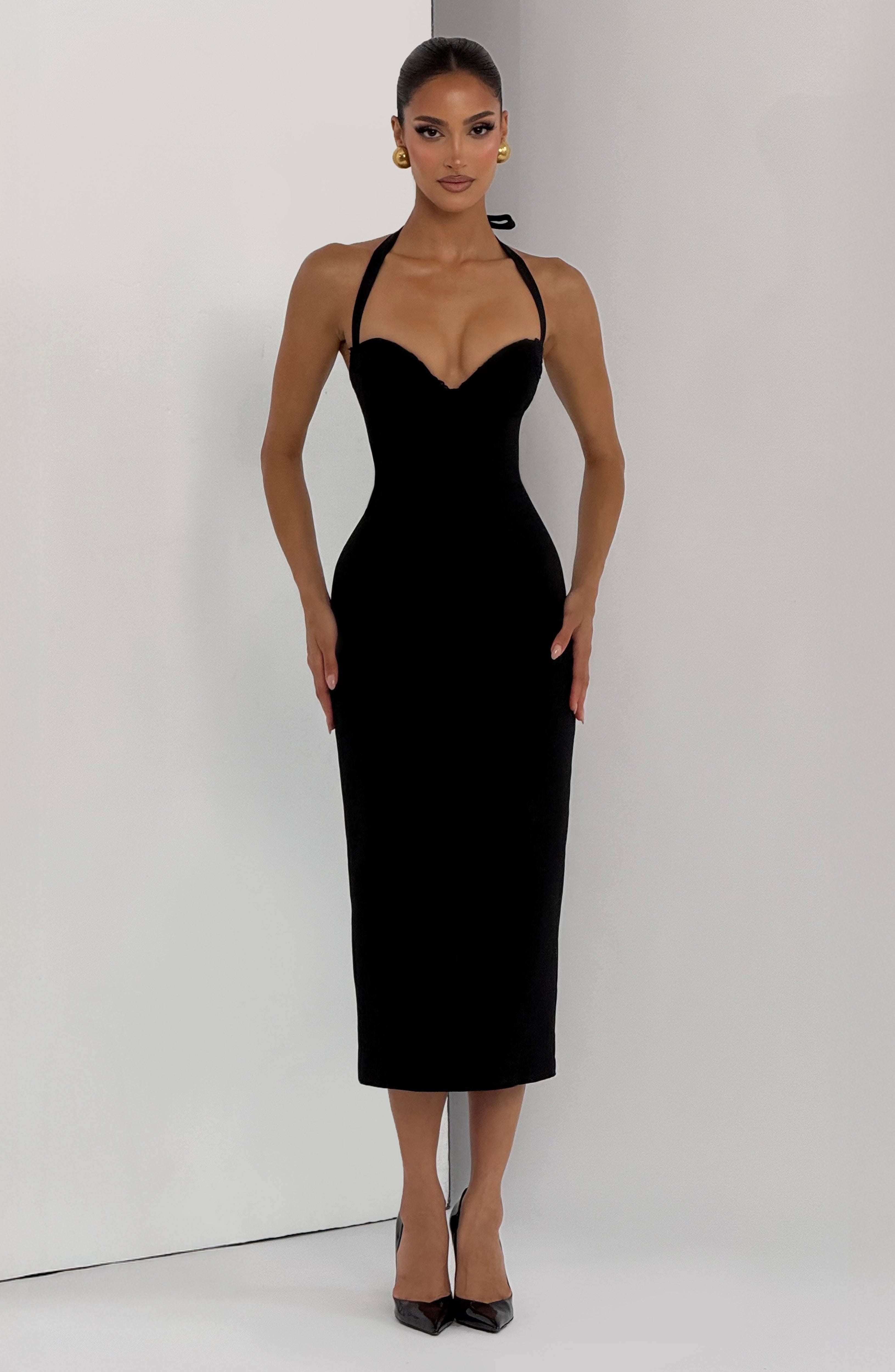 minilena Cassia Midi Dress Black