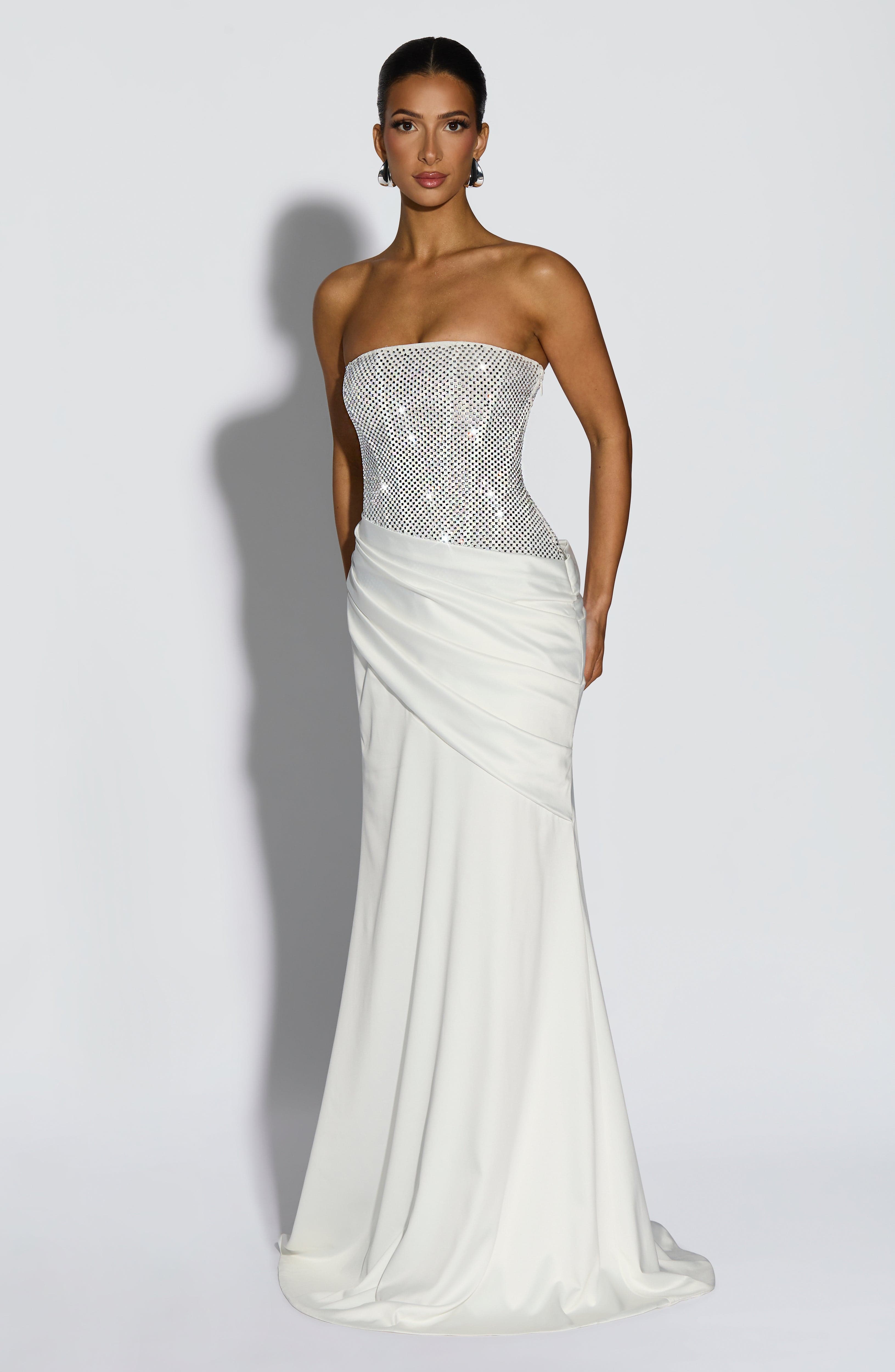 minilena Celestia Maxi Dress Ivory