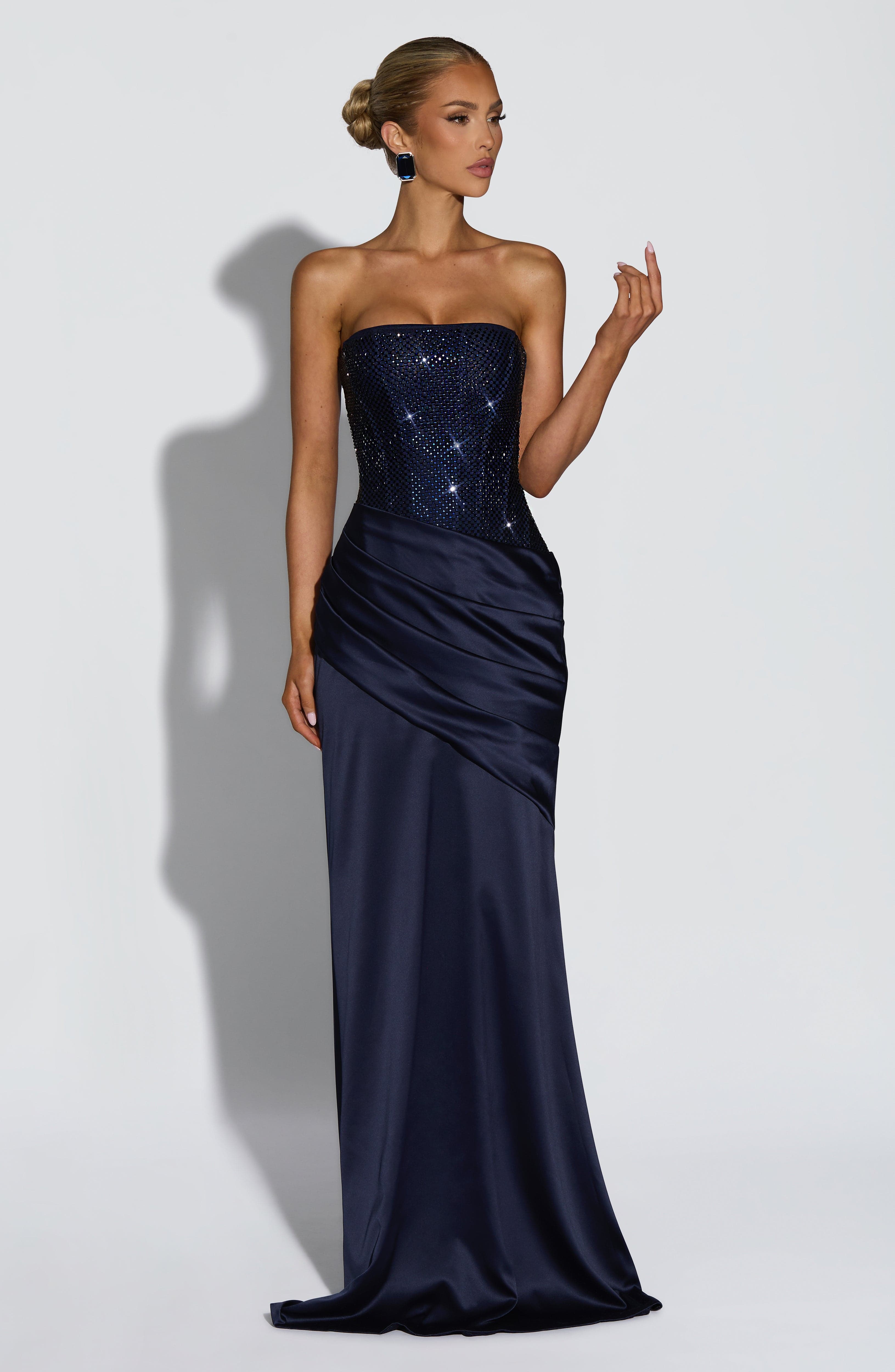 minilena Celestia Maxi Dress Navy