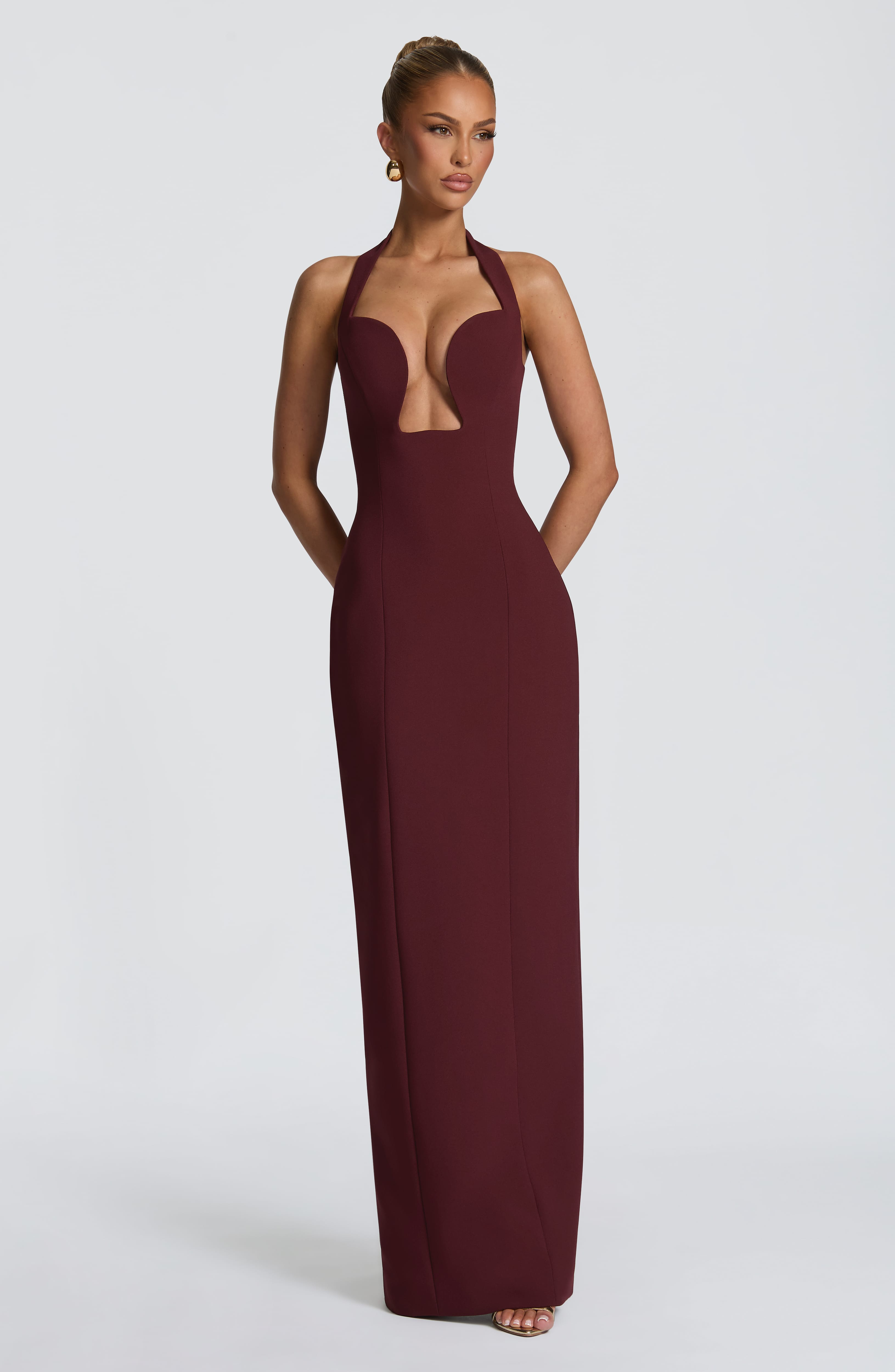 minilena Charlotte Maxi Dress Cherry Lacquer