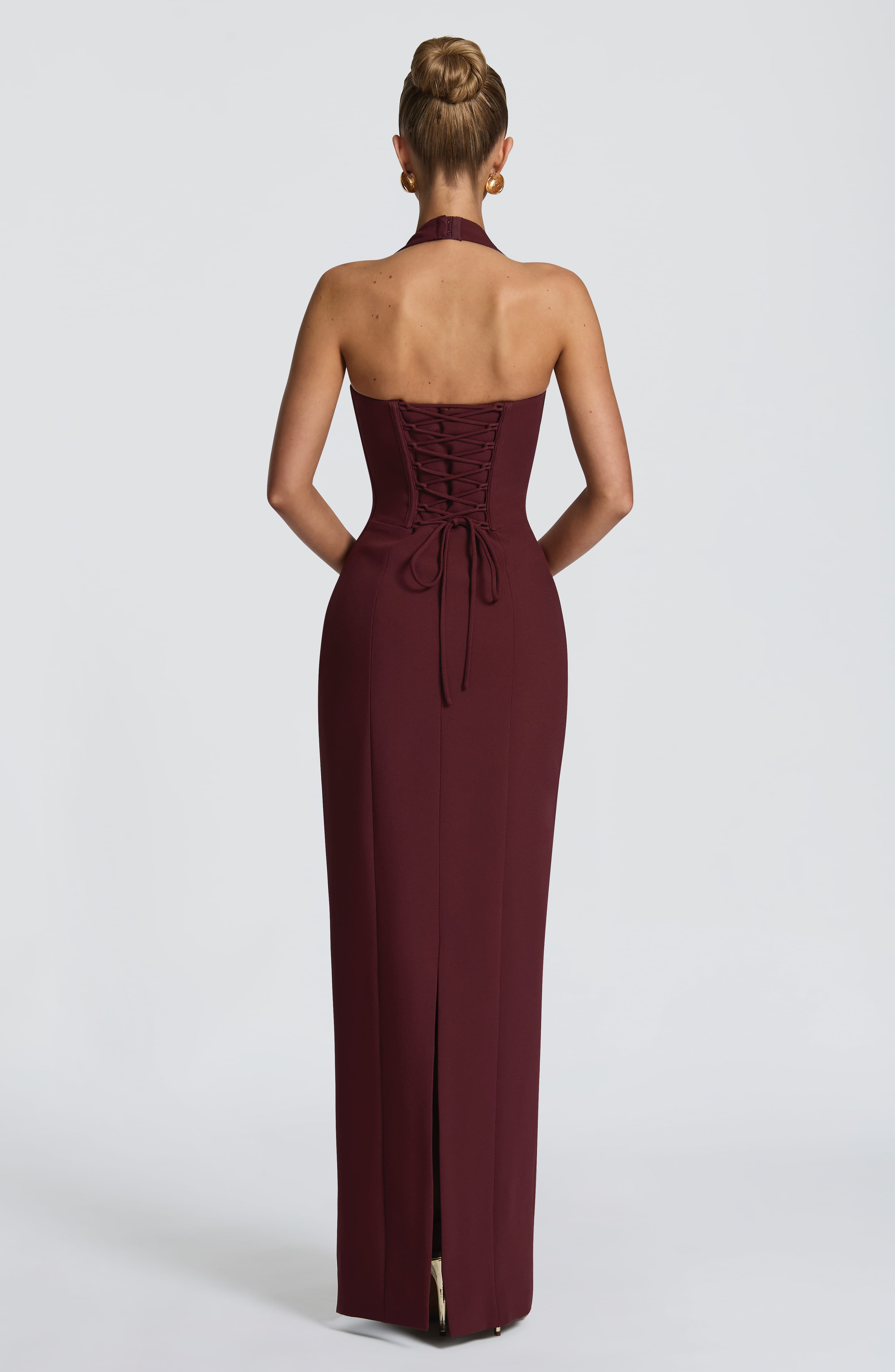 minilena Charlotte Maxi Dress Cherry Lacquer