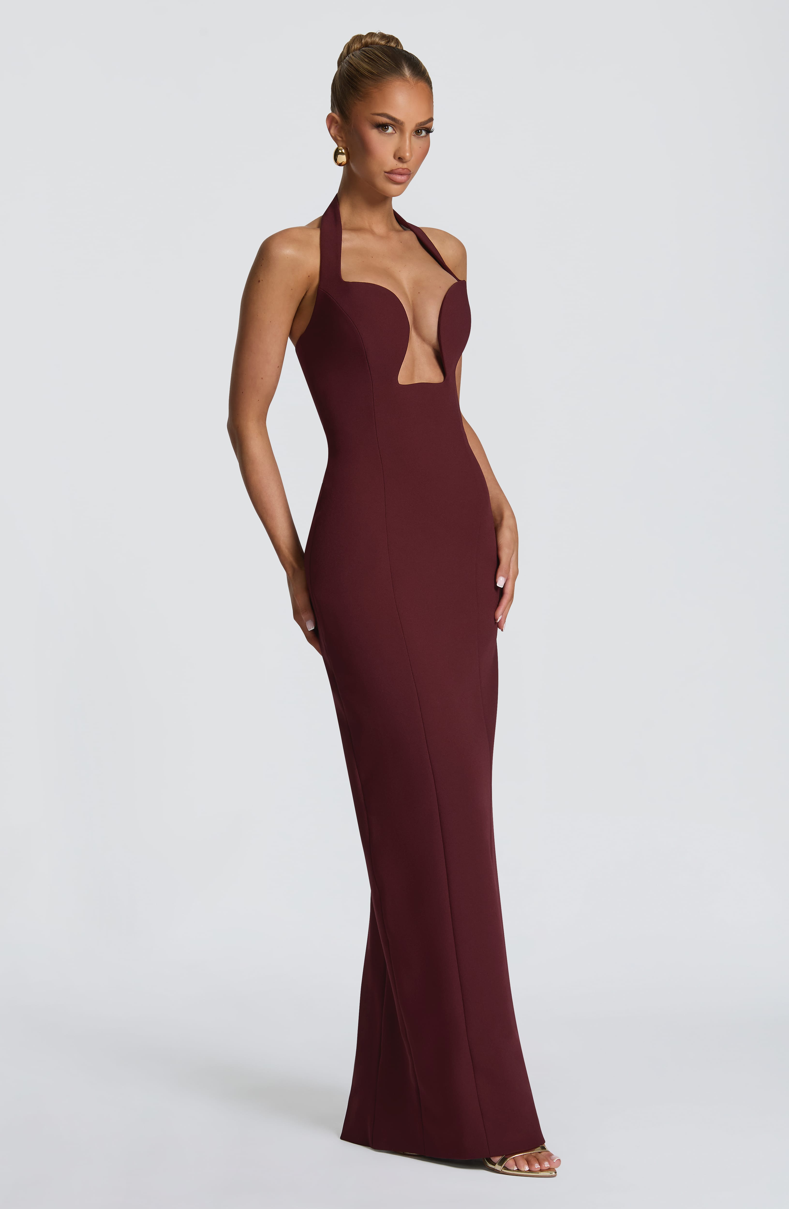 minilena Charlotte Maxi Dress Cherry Lacquer